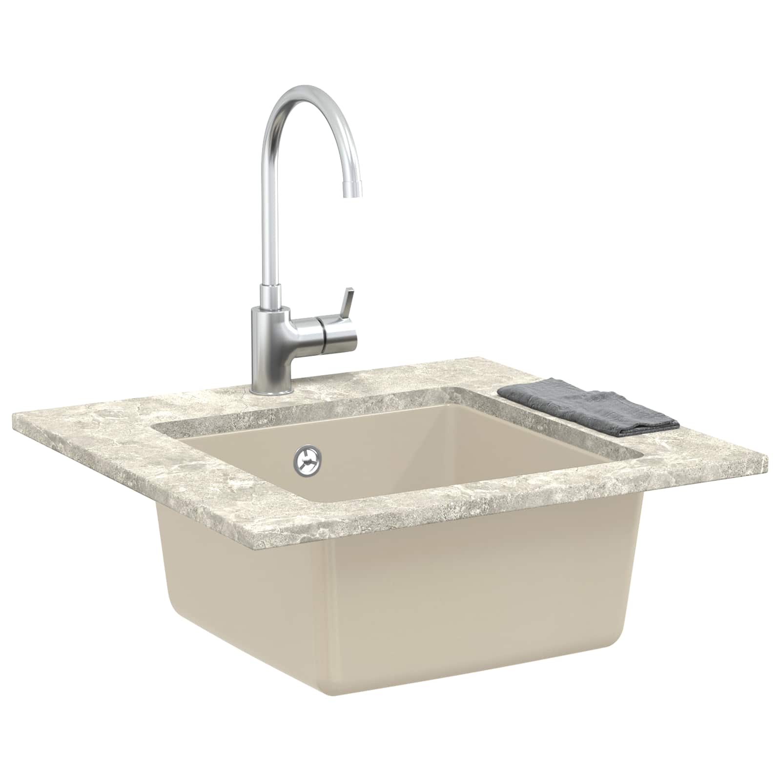 Allas Beige 430 X 460 Mm 80% Kvartsia Ja 20% Hartsia