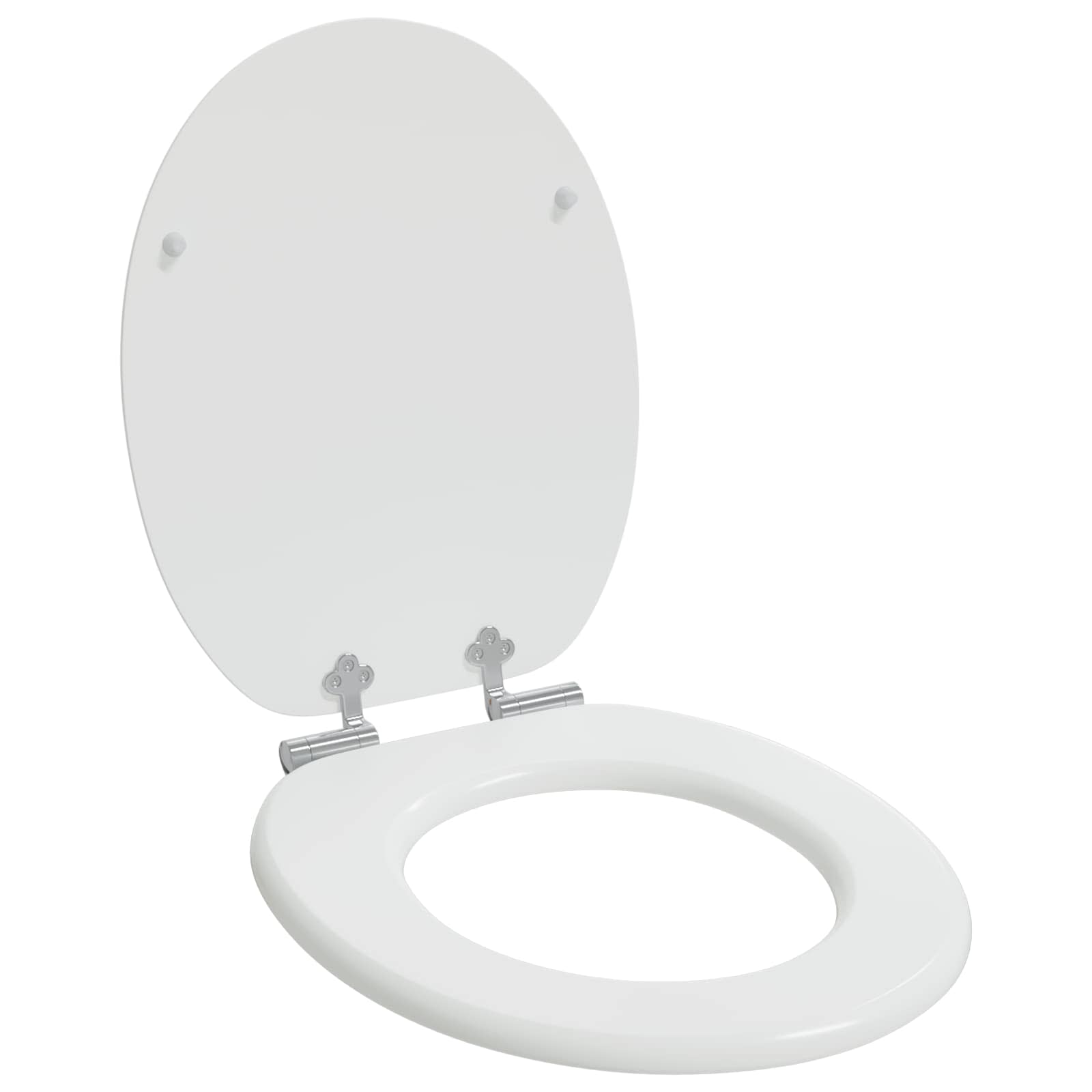Pehmoviimeinen Wc-Istuin Valkoinen 44 X 38 Cm Mdf-Levy