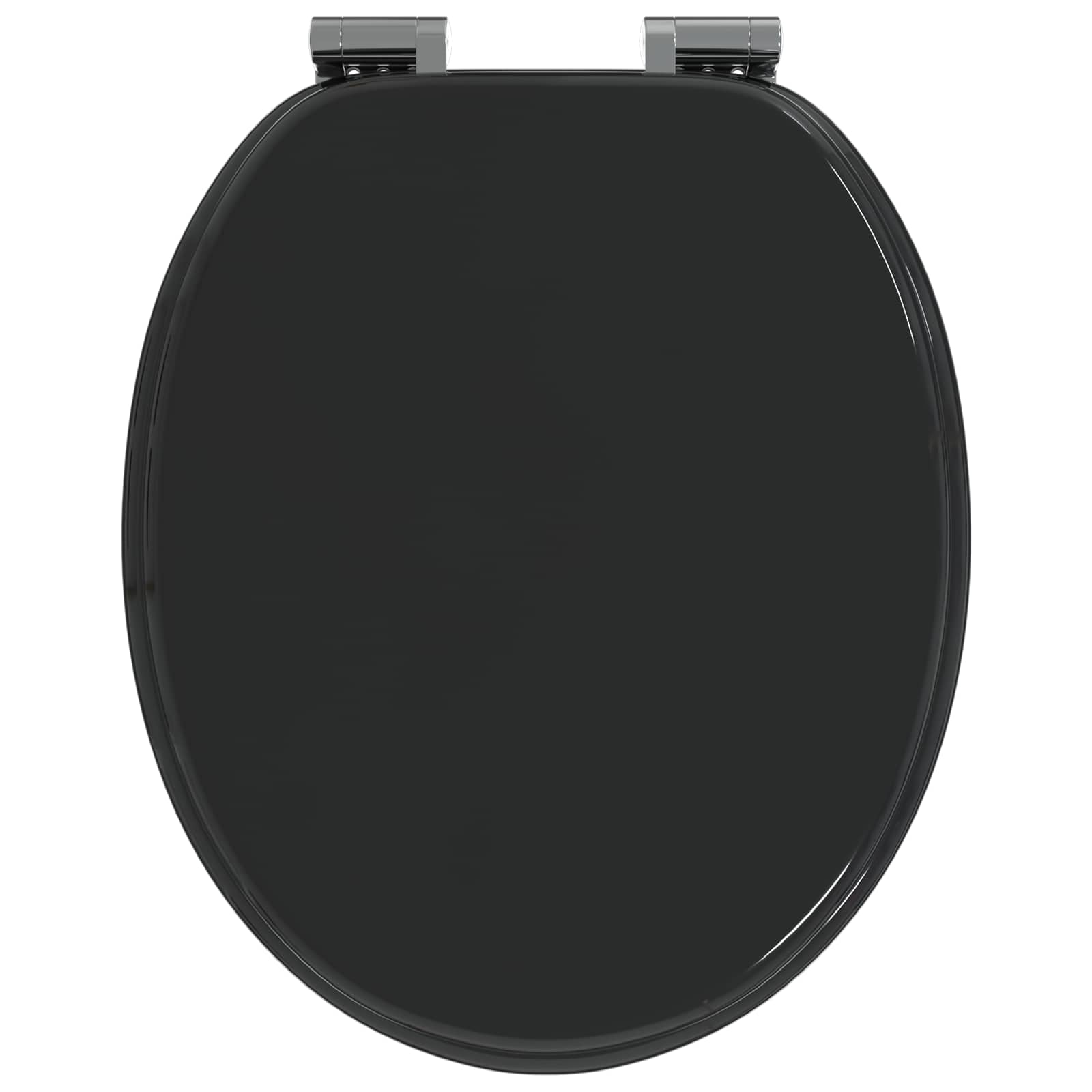 Pehmoviimeinen Wc-Istuin Musta 44 X 38 Cm Mdf-Levy
