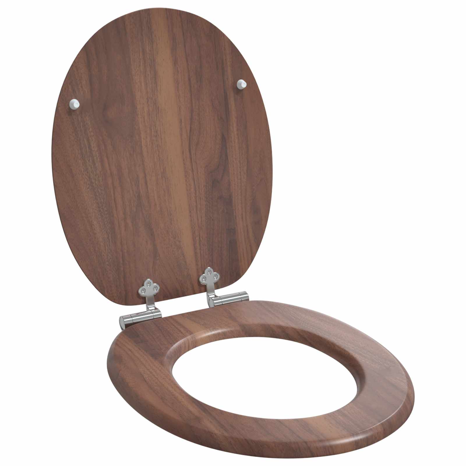 Pehmoviimeinen Wc-Istuin Ruskea 44 X 38 Cm Mdf-Levy
