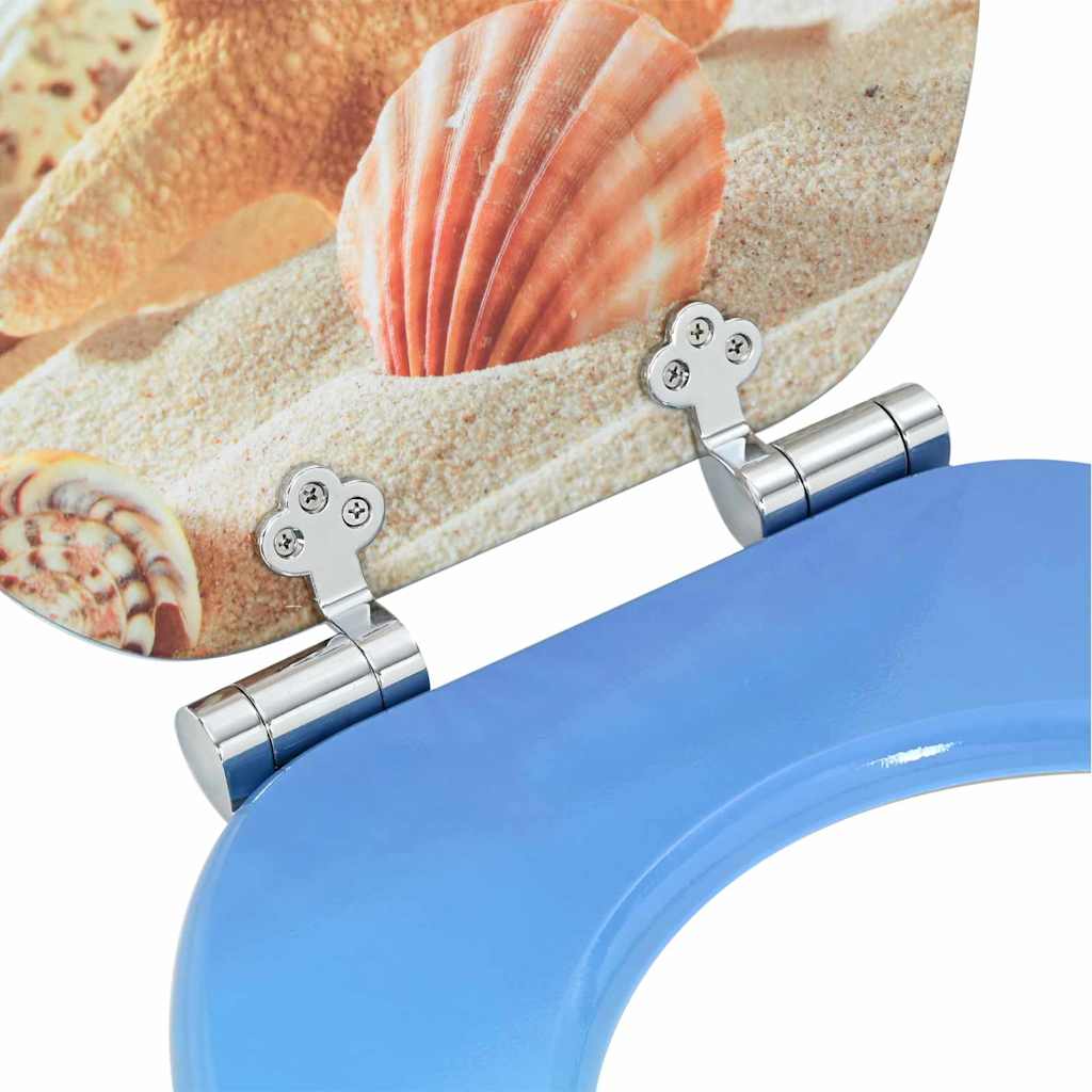 Pehmoviimeinen Wc-Istuin Meren Simpukka 44 X 38 Cm Mdf-Levy