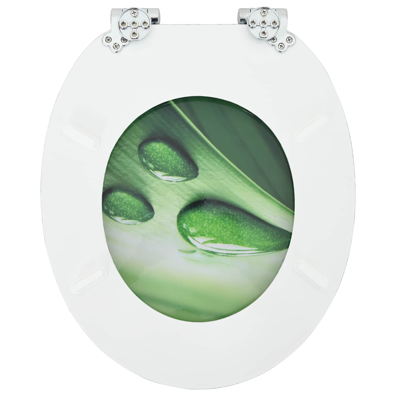 Pehmoviimeinen Wc-Istuin Vihreä Pisara 44 X 38 Cm Mdf-Levy