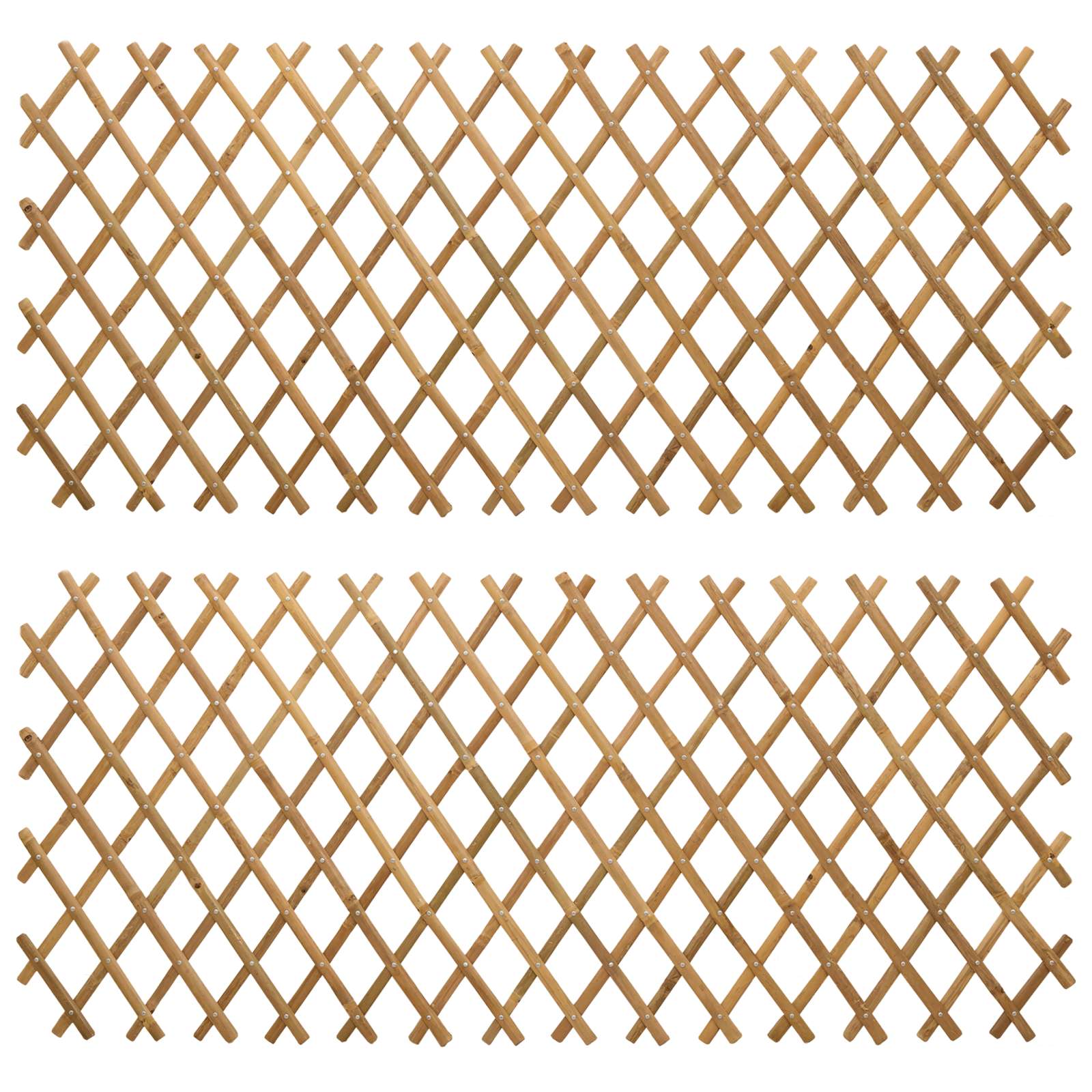 Laajennettava Ristikkokaihtin 2 Pcs Vaaleanruskea 100 X 105 Cm