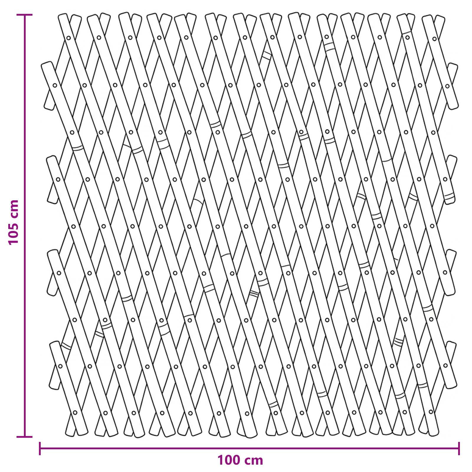 Laajennettava Ristikkokaihtin 2 Pcs Vaaleanruskea 100 X 105 Cm