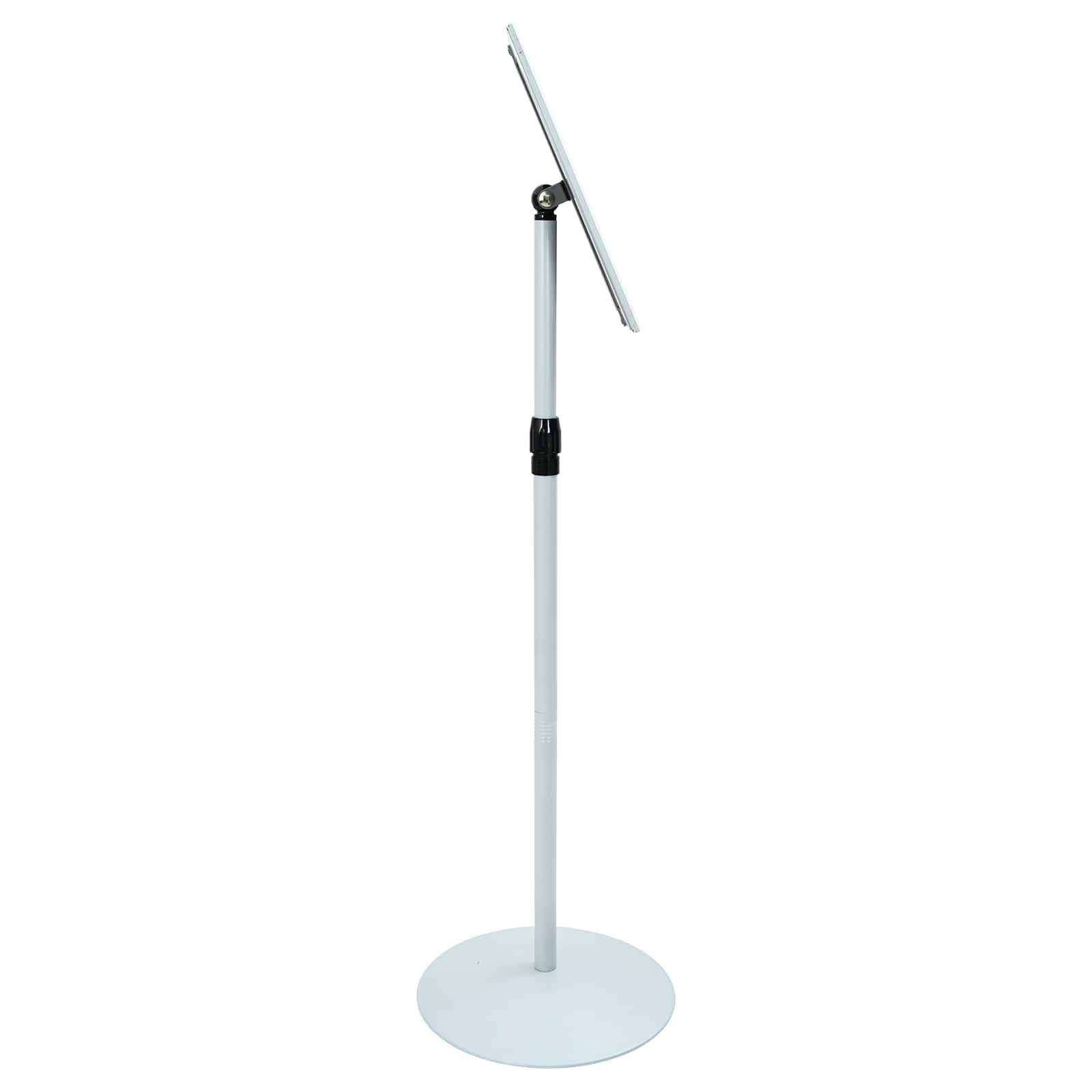 Pedestaali Juliste Teline Hopea 33 X 33 X 123 Cm Pvc Ja Teräs