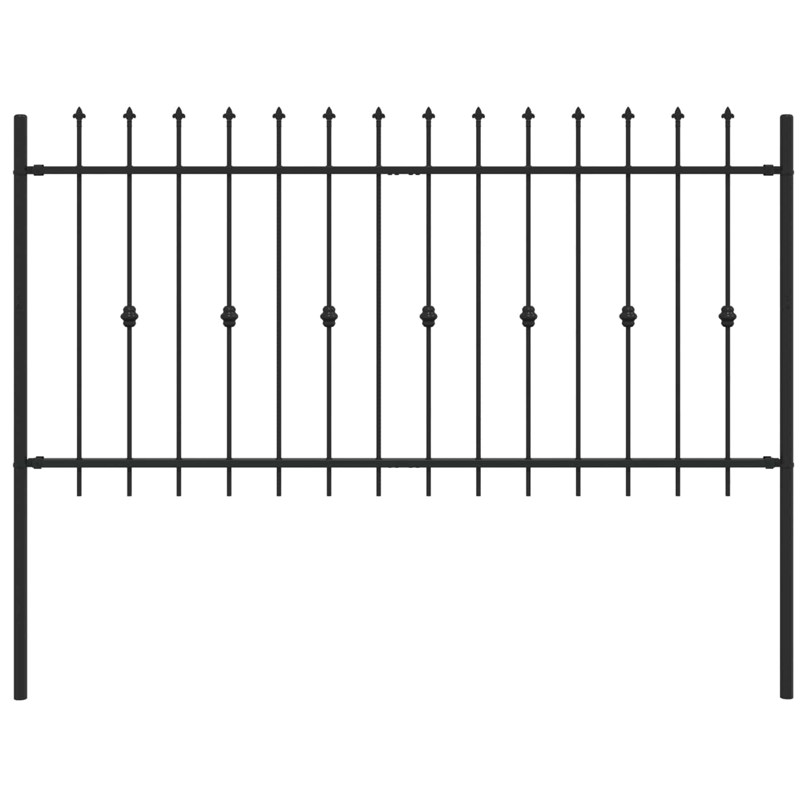Piikkikaide Asten Musta 200 X 150 Cm Jauhemaalattu Teräs