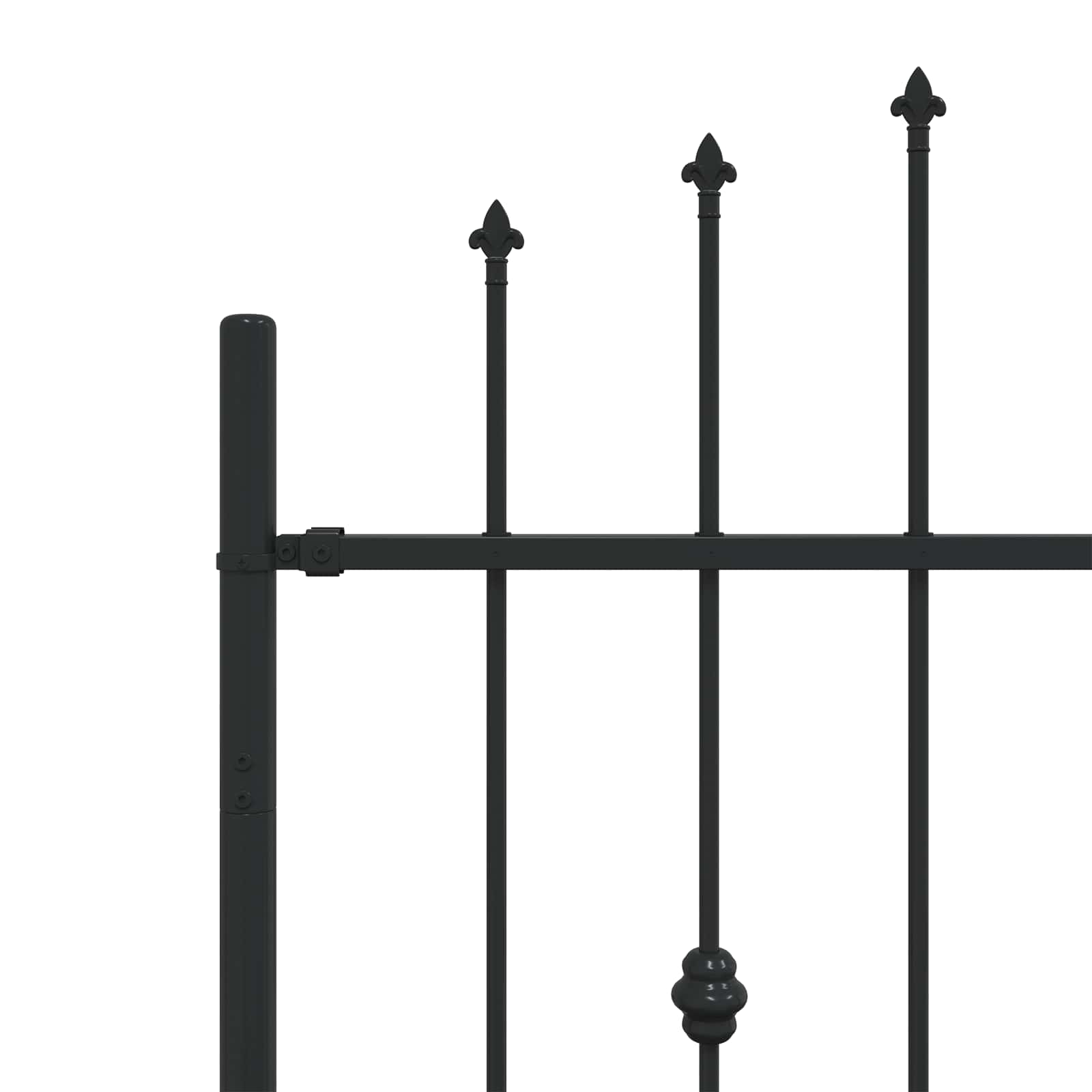 Piikkikaide Asten Musta 200 X 130 Cm Jauhemaalattu Teräs