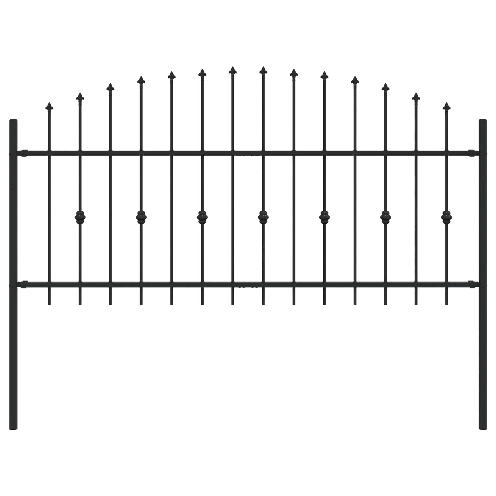 Piikkikaide Asten Musta 200 X 130 Cm Jauhemaalattu Teräs