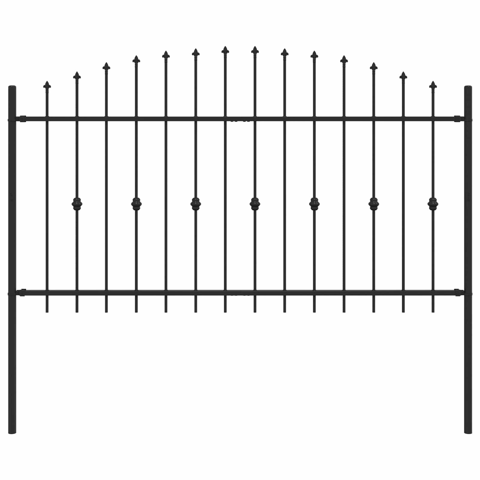 Piikkikaide Asten Musta 200 X 150 Cm Jauhemaalattu Teräs