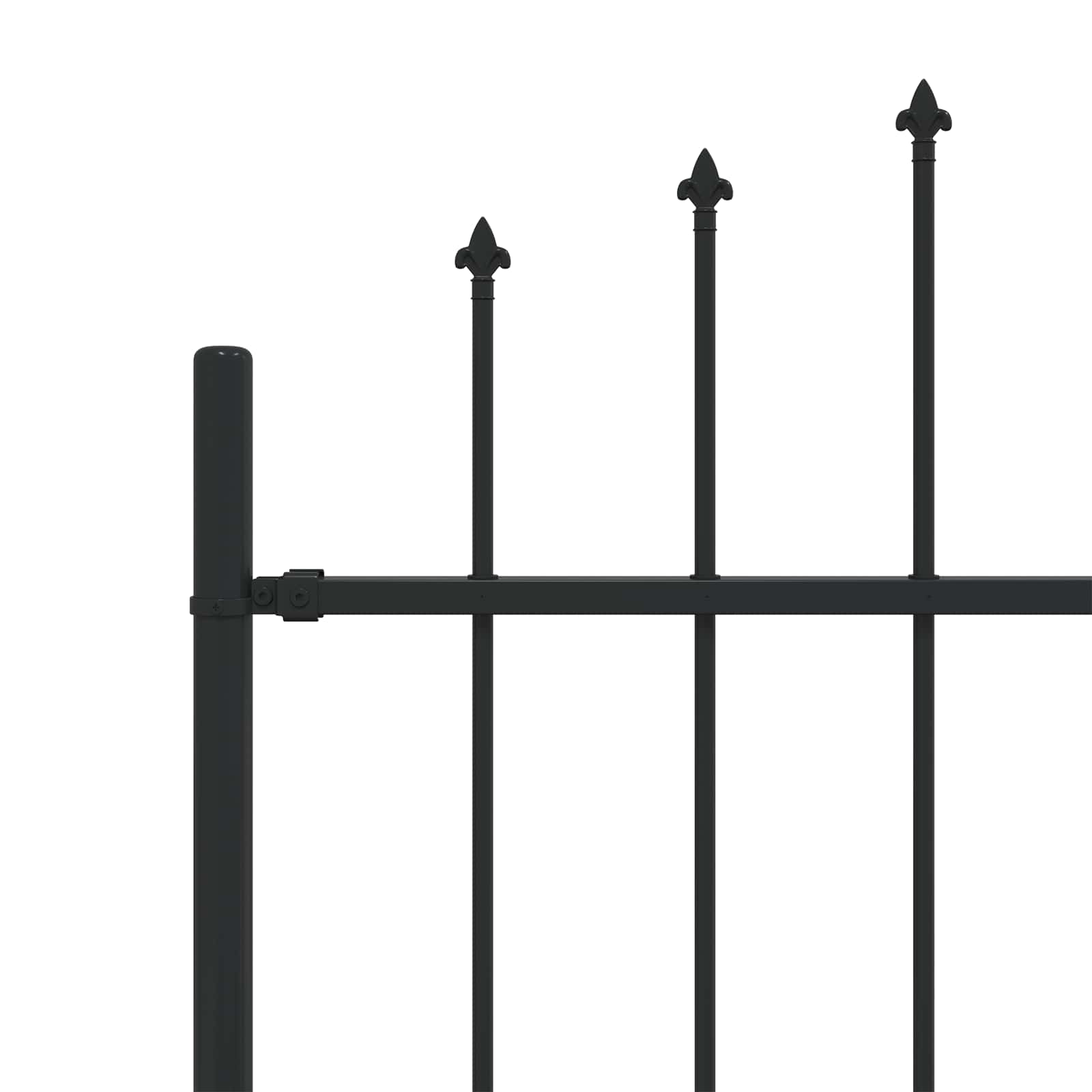 Piikkikaide Asten Musta 200 X 200 Cm Jauhemaalattu Teräs
