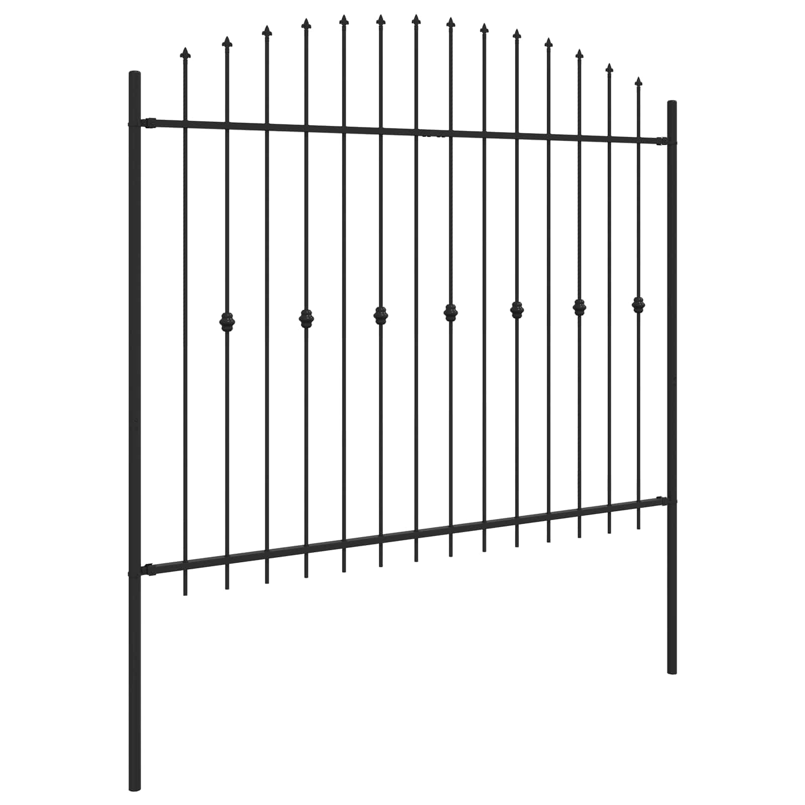 Piikkikaide Asten Musta 200 X 200 Cm Jauhemaalattu Teräs