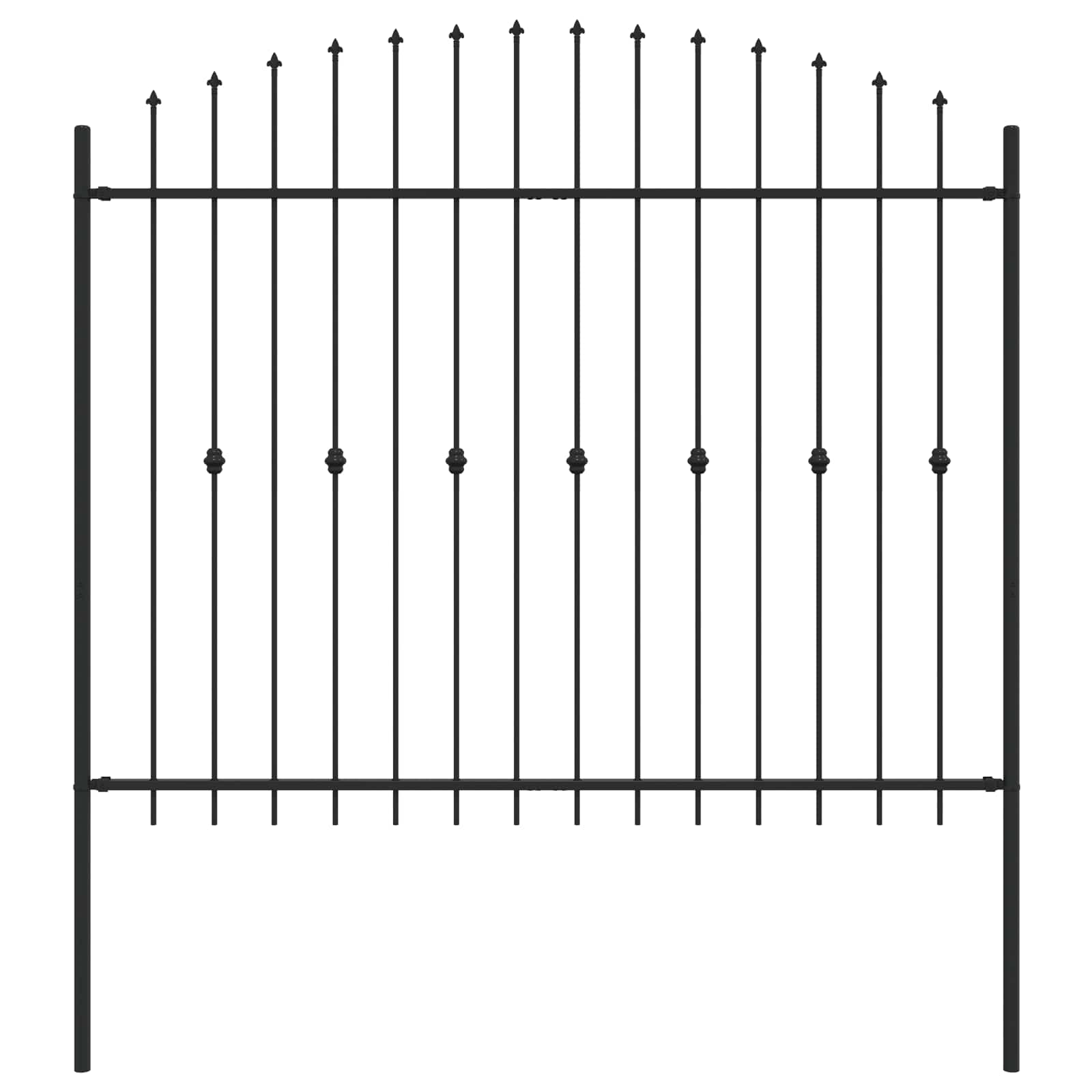 Piikkikaide Asten Musta 200 X 200 Cm Jauhemaalattu Teräs
