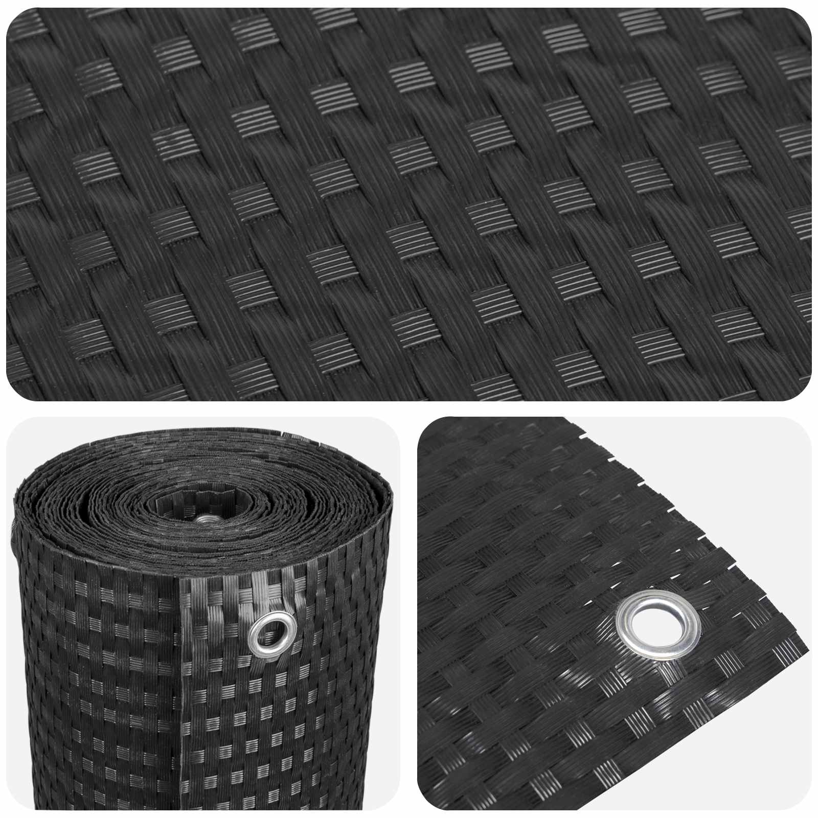 Parvekenäyttö Silmukoilla Musta