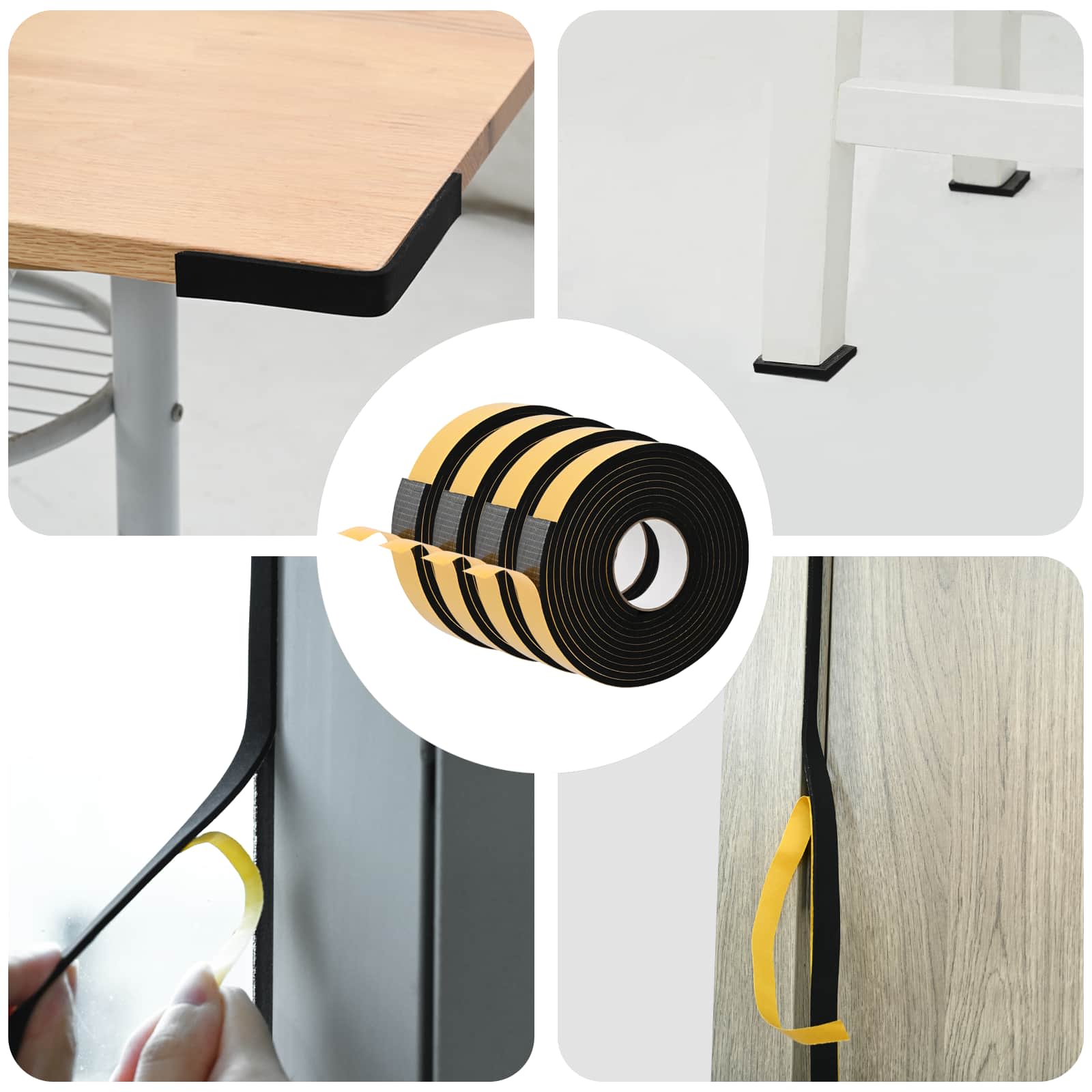 Itsekiinnittyvä Vaahtoteippi 4 Pcs Musta 30Mm X 5M Cr-Vahto