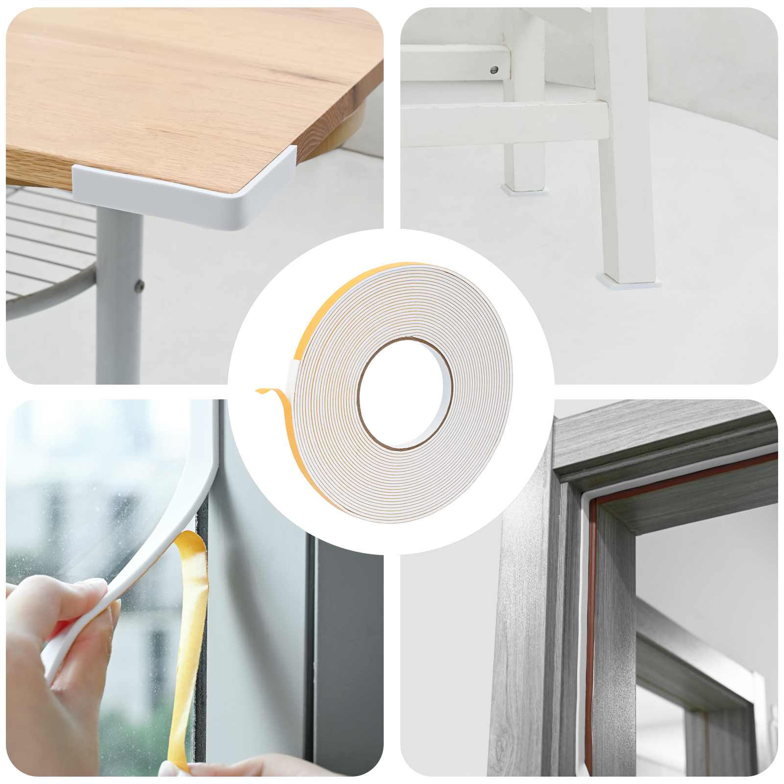 Itsekiinnittyvä Vaahtoteippi 10 Pcs Valkoinen 10Mm X 10M