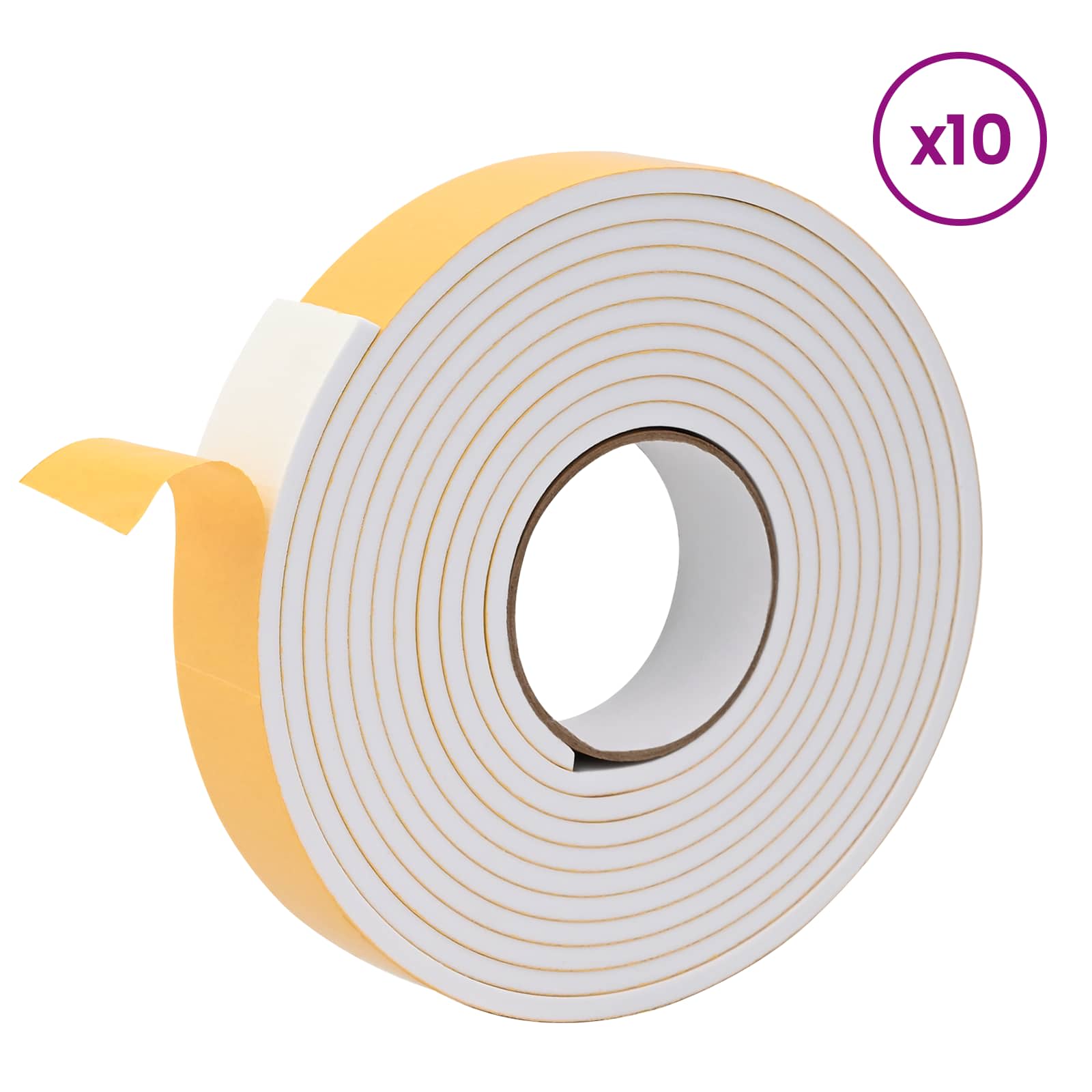 Itsekiinnittyvä Vaahtoteippi 10 Pcs Valkoinen 30Mm X 5M