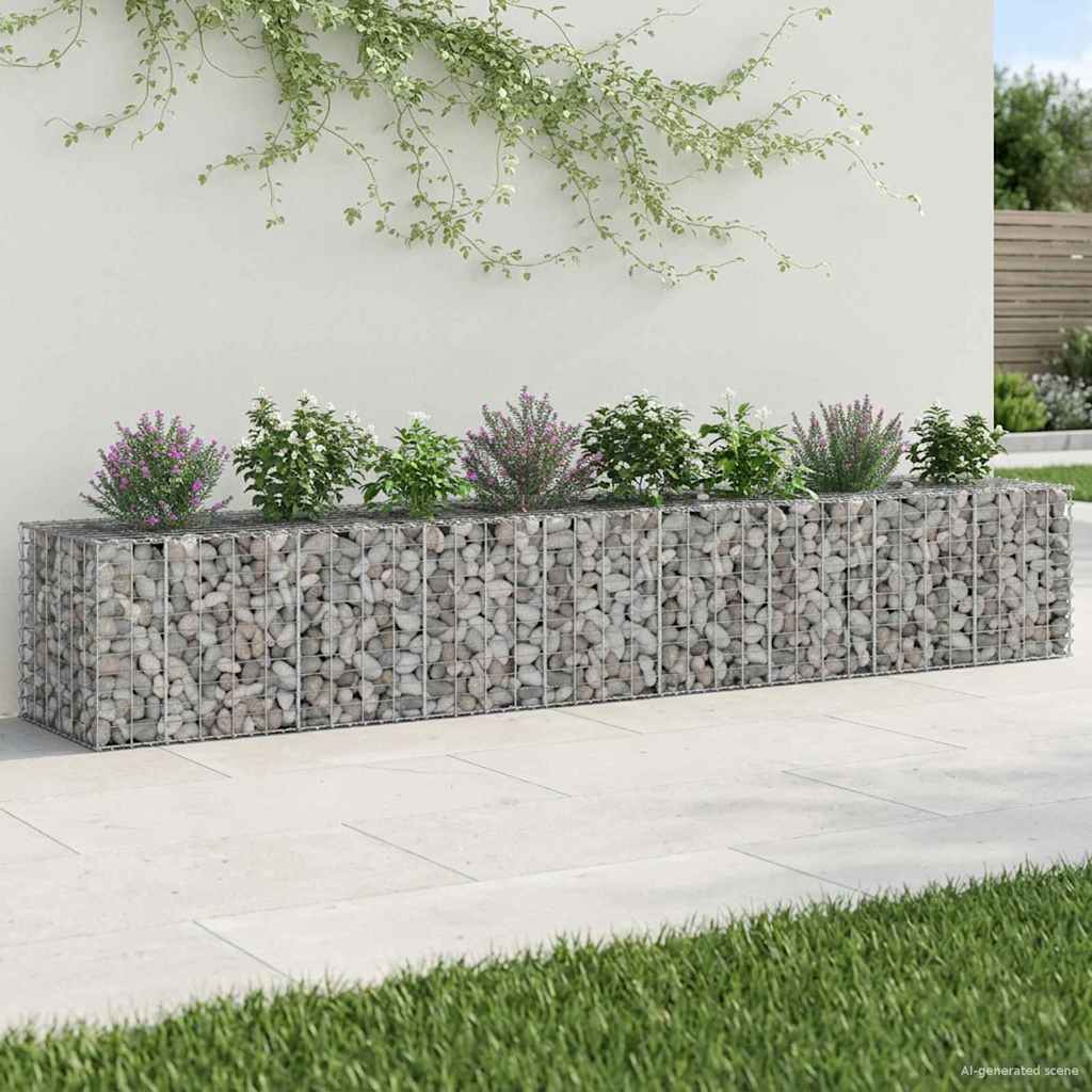 Gabion Kohotettu Peti 2 Pcs Hopea