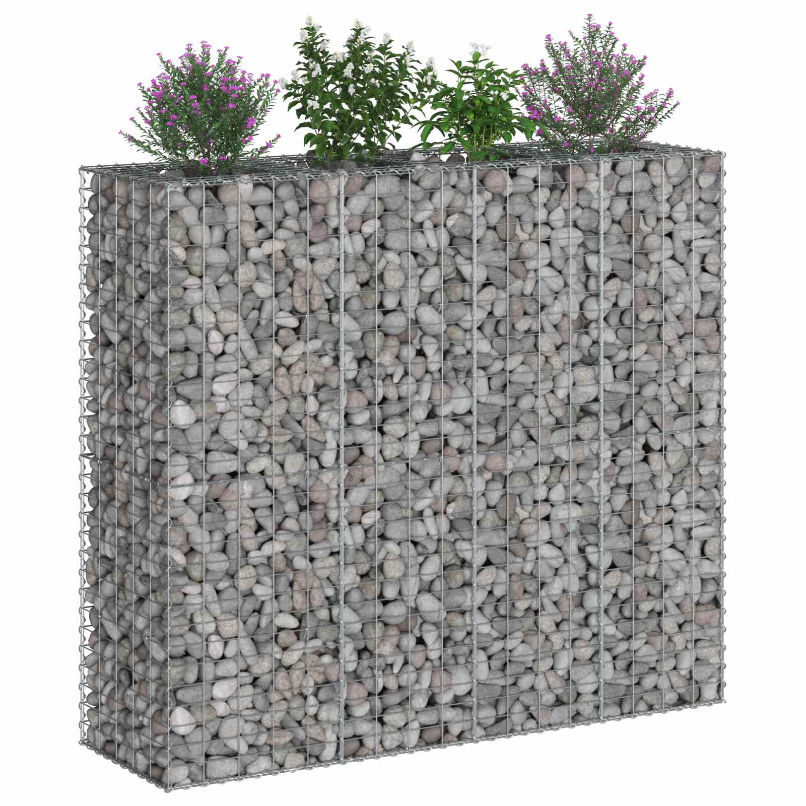 Gabion Kohotettu Peti 2 Pcs Hopea