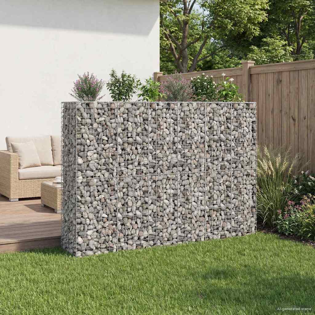 Gabion Kohotettu Peti 2 Pcs Hopea