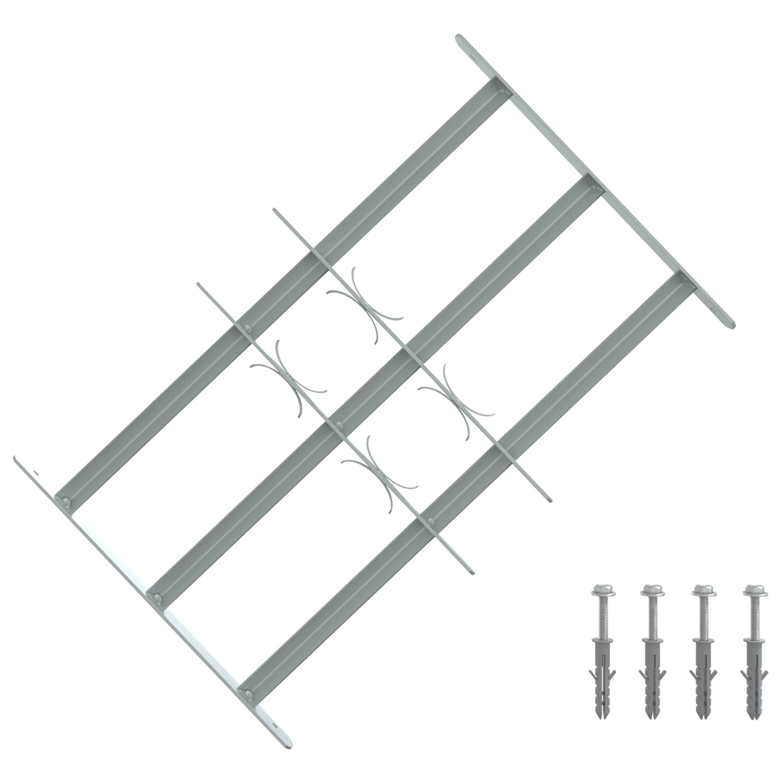 Ikkunoiden Turvaverkko 3 Ristikkopalkilla 3 Pcs 430-740 Mm