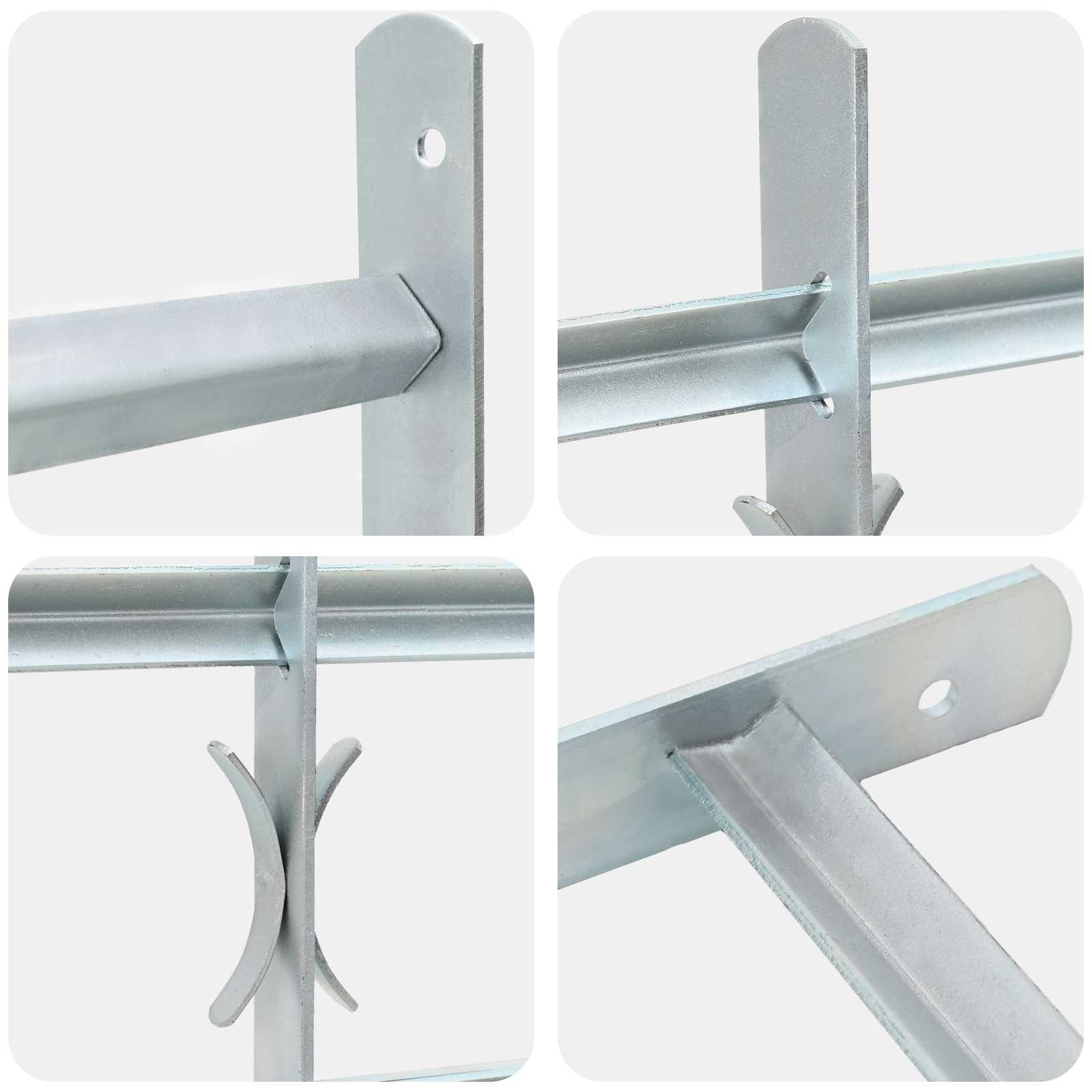Ikkunoiden Turvaverkko 3 Ristikkopalkilla 3 Pcs 630-1140 Mm