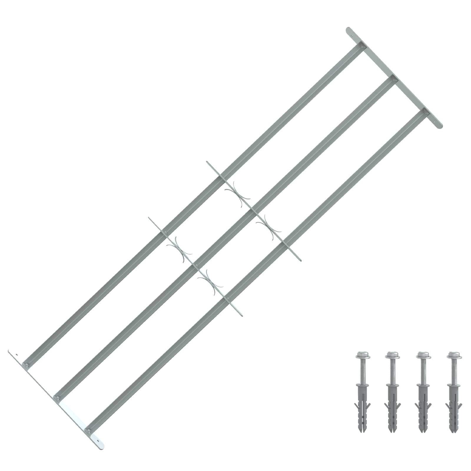 Ikkunoiden Turvaverkko 3 Ristikkopalkilla 3 Pcs 930-1740 Mm