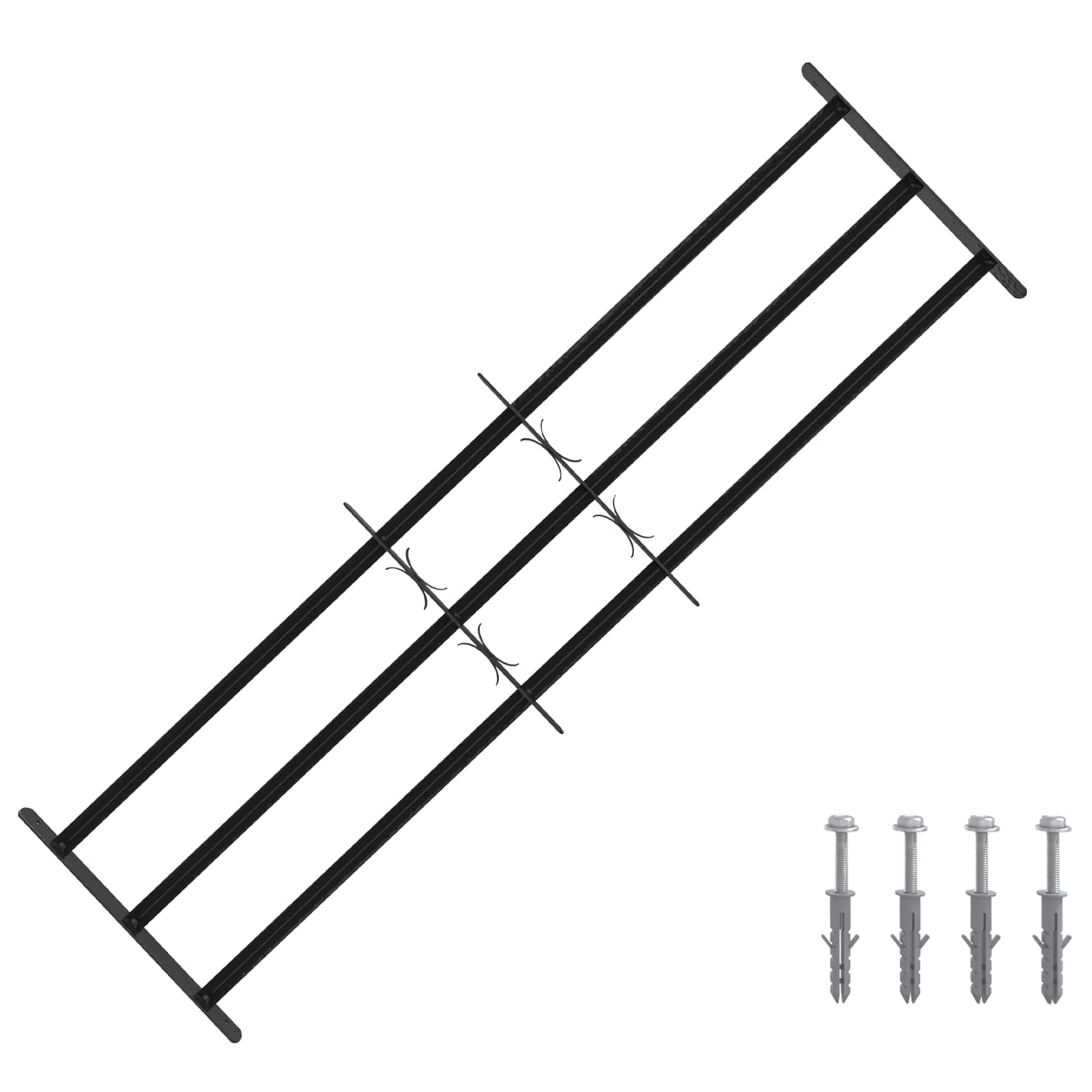 Ikkunoiden Turvaverkko 3 Ristikkopalkilla 3 Pcs 93-174 Cm