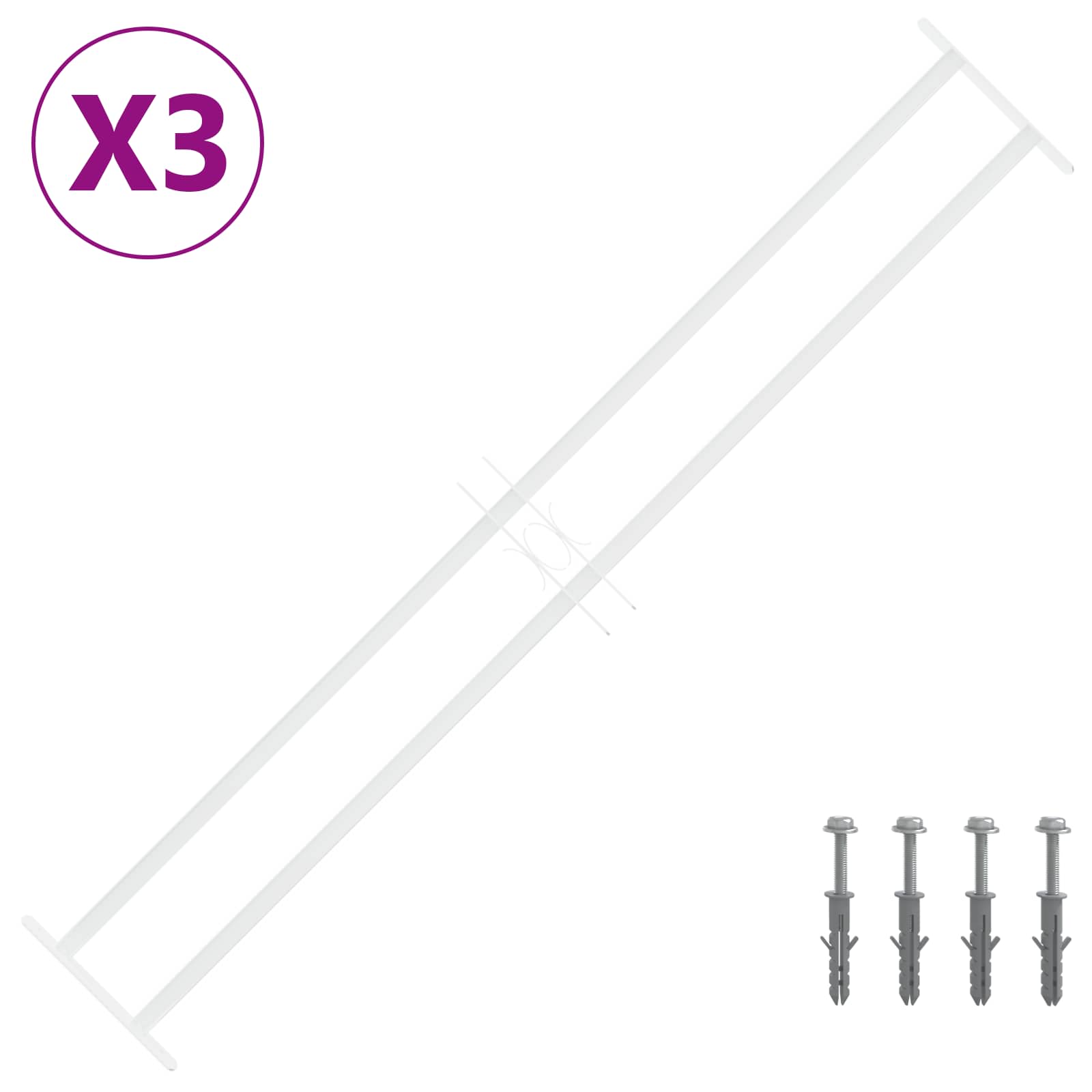 Ik Windowin Turva-Aita Kahdella Poikkitangolla 3 Pcs 93-174 Cm