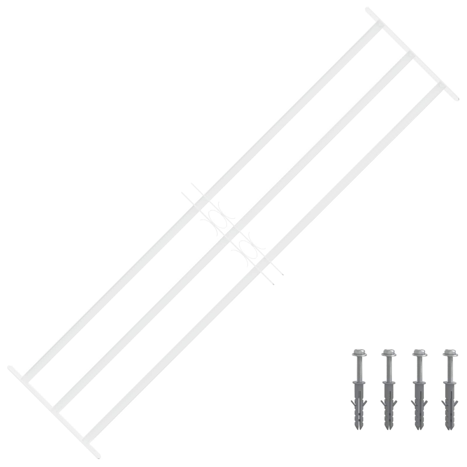 Ikkunoiden Turvaverkko 3 Ristikkopalkilla 3 Pcs 93-174 Cm