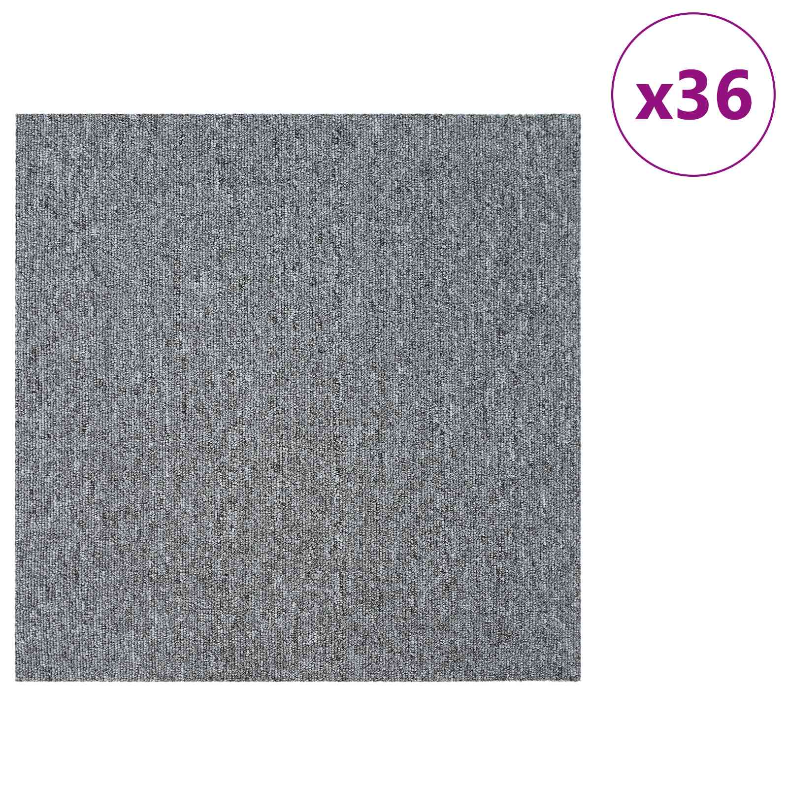 Matto Laatta Vaaleanharmaa 50 X 50 Cm 36 Pcs Pp Ja Bitumi