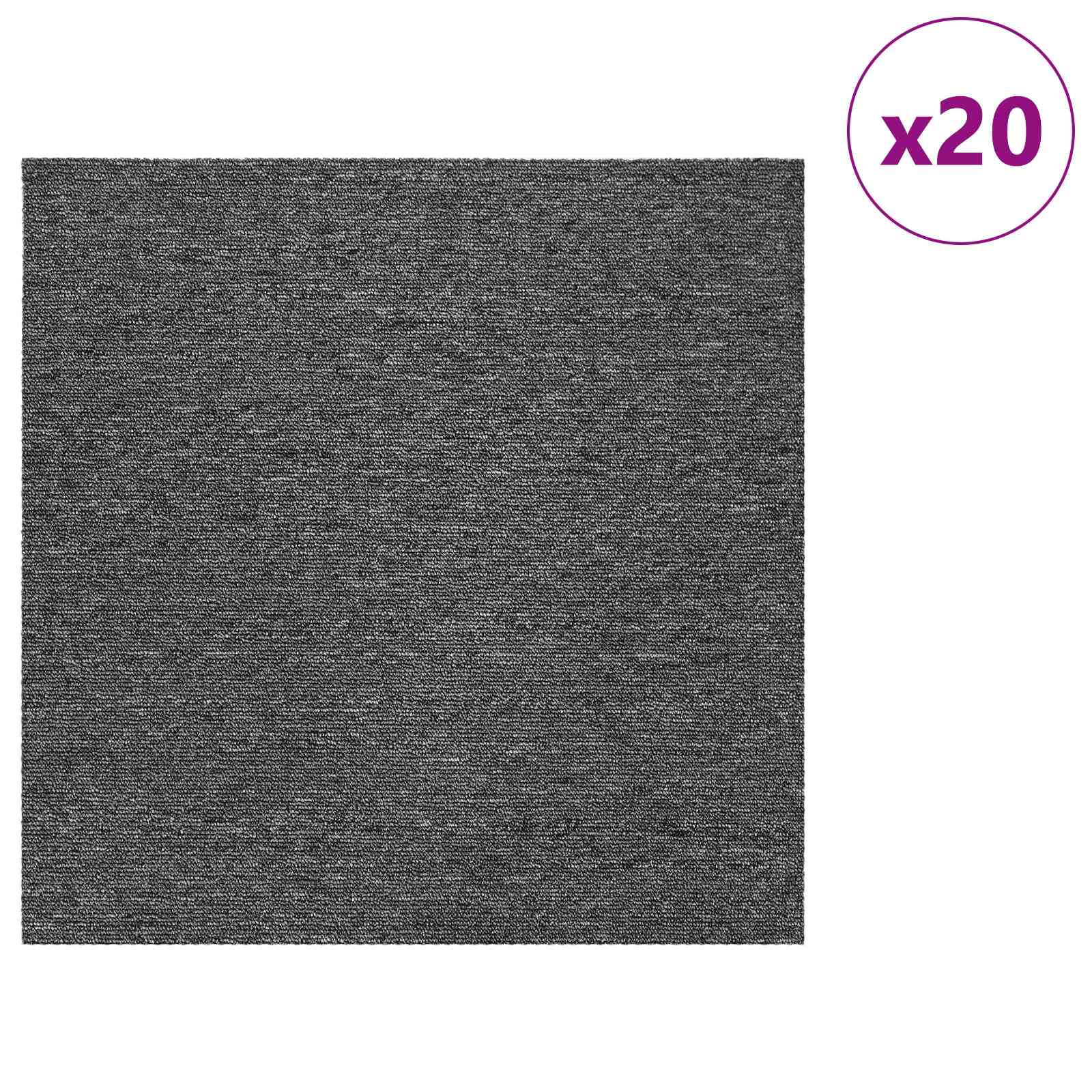 Matto Laatta Keskiharmaa 50 X 50 Cm 20 Pcs Pp Ja Bitumi