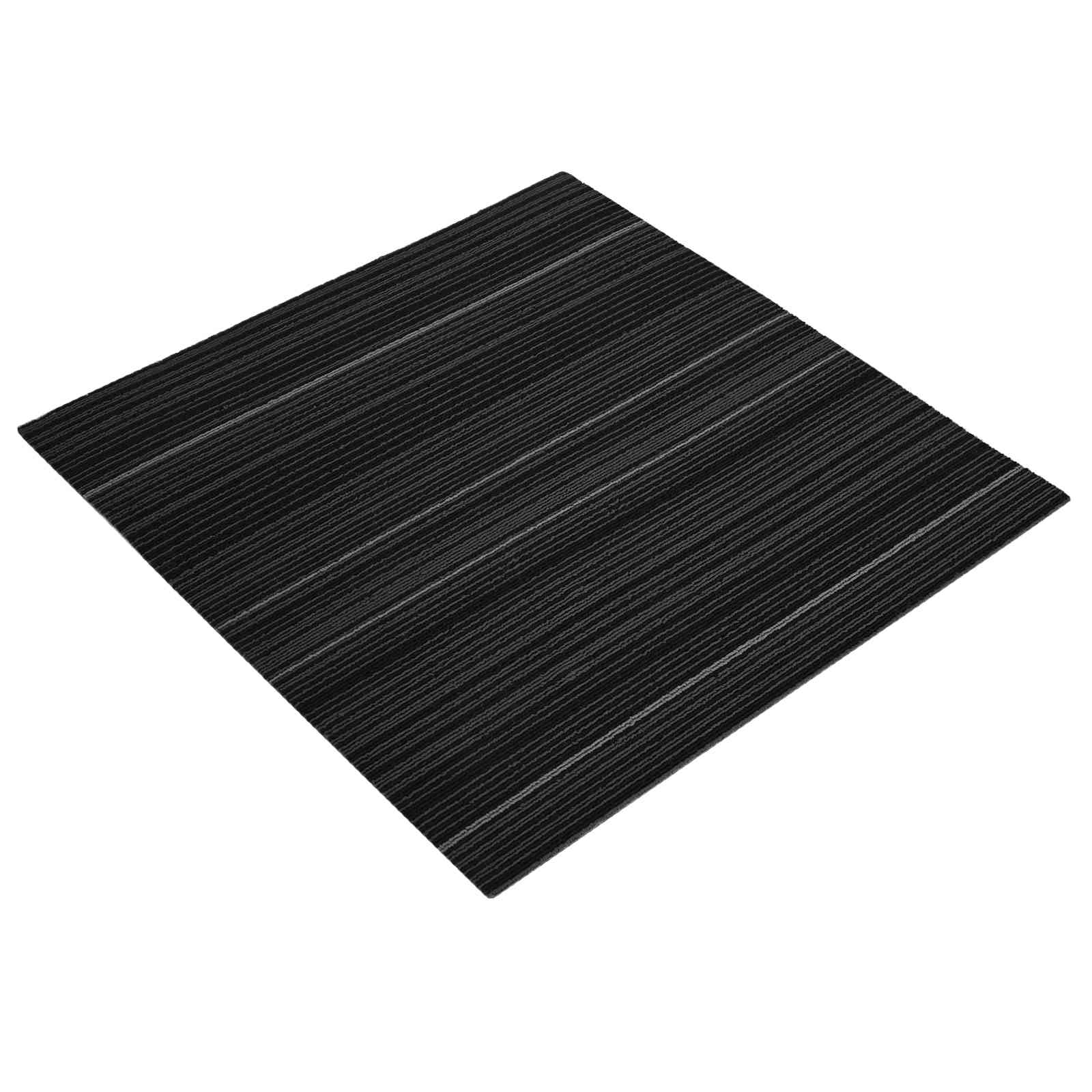 Matto Laatta Raidallinen Tummanharmaa 50 X 50 Cm 20 Pcs