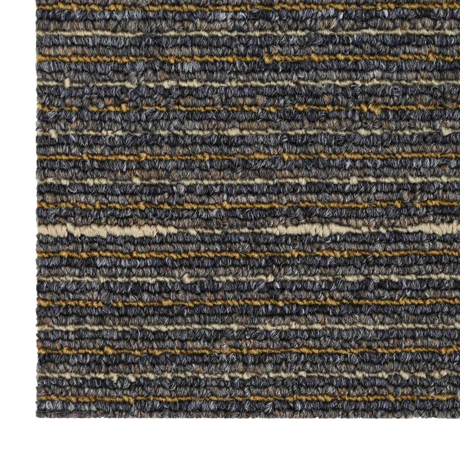 Matto Laatta Raitaraitainen Vaalea Ruskea 50 X 50 Cm 20 Pcs