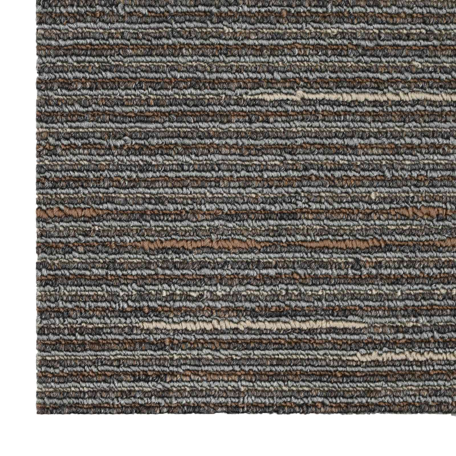 Matto Laatta Raidallinen Tumma Ruskea 50 X 50 Cm 20 Pcs