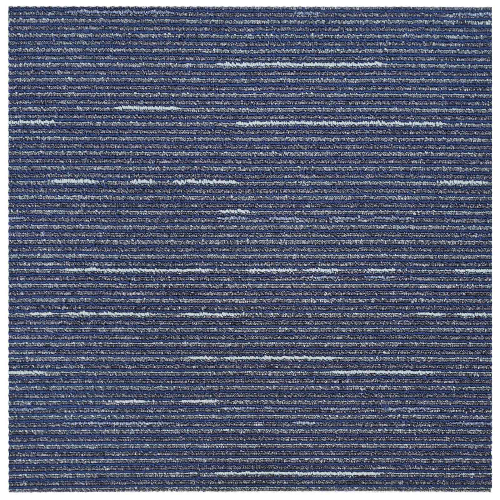 Matto Laatta Raidallinen Sininen 50 X 50 Cm 20 Pcs Pp Ja Bitumi