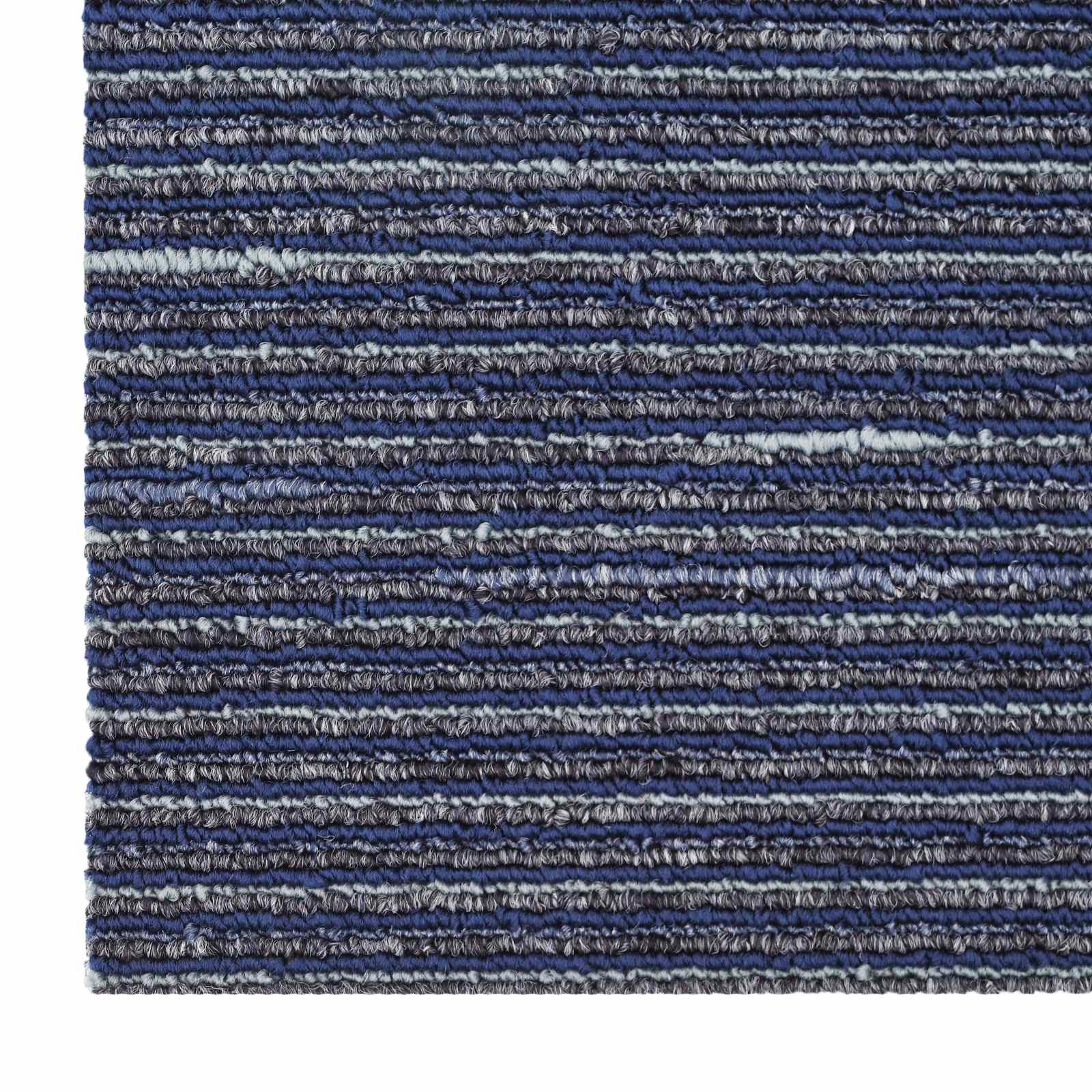 Matto Laatta Raidallinen Sininen 50 X 50 Cm 36 Pcs Pp Ja Bitumi