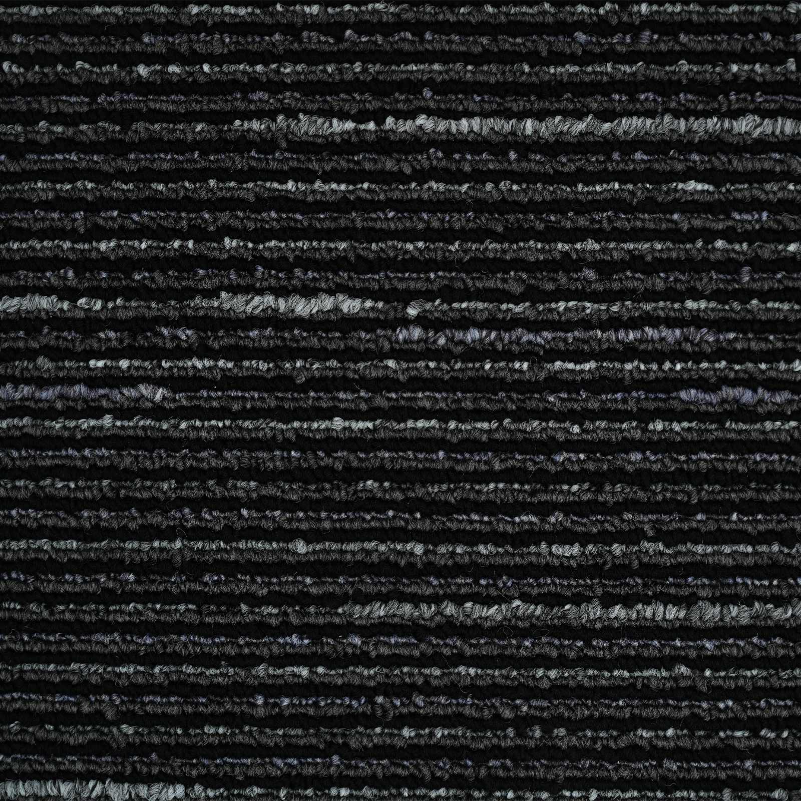 Matto Laatta Raidallinen Musta 50 X 50 Cm 36 Pcs Pp Ja Bitumi