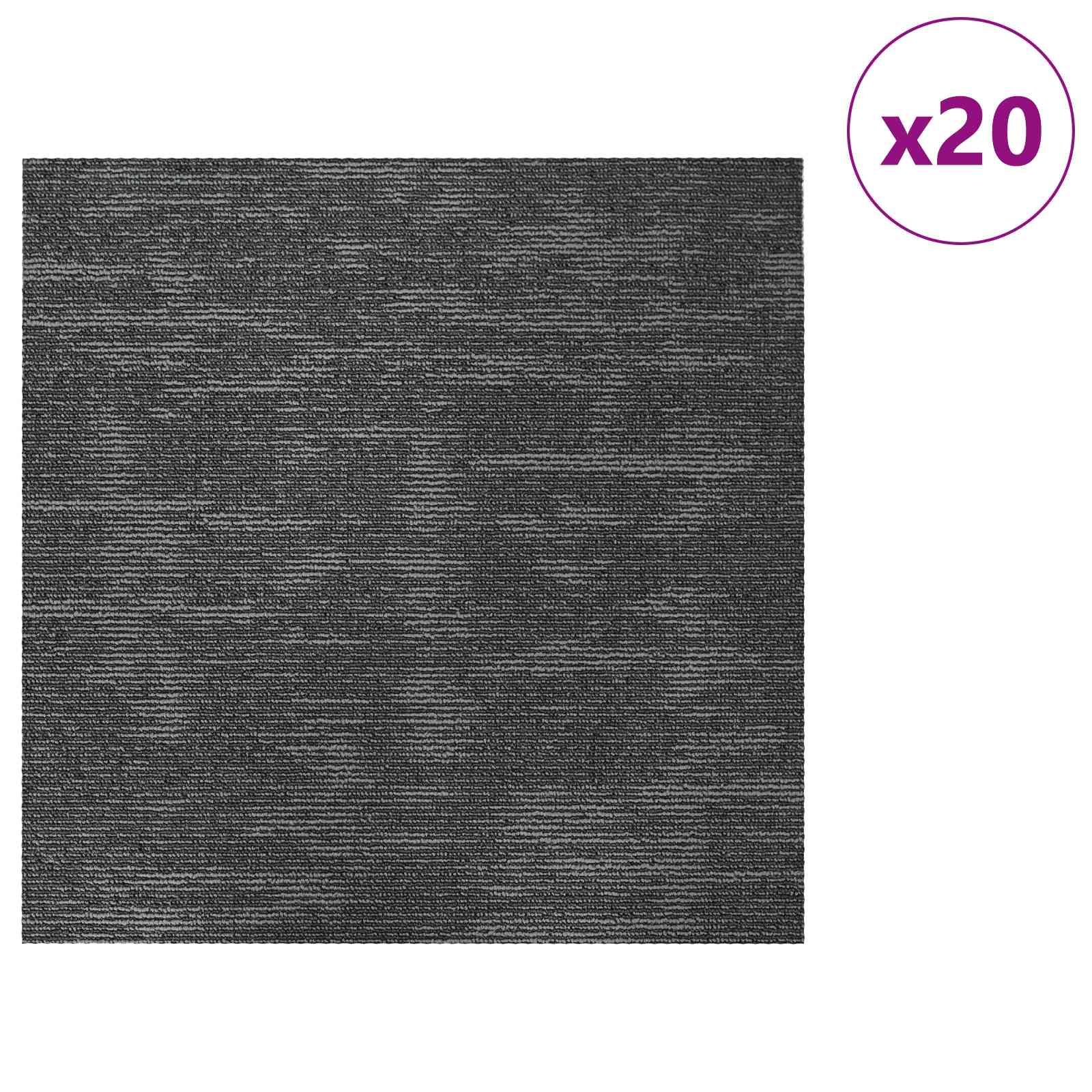 Matto Laatta Hiiliruskea 50 X 50 Cm 20 Pcs Pp Ja Bitumi