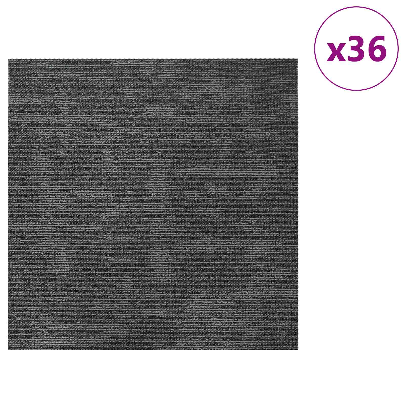 Matto Laatta Hiiliruskea 50 X 50 Cm 36 Pcs Pp Ja Bitumi