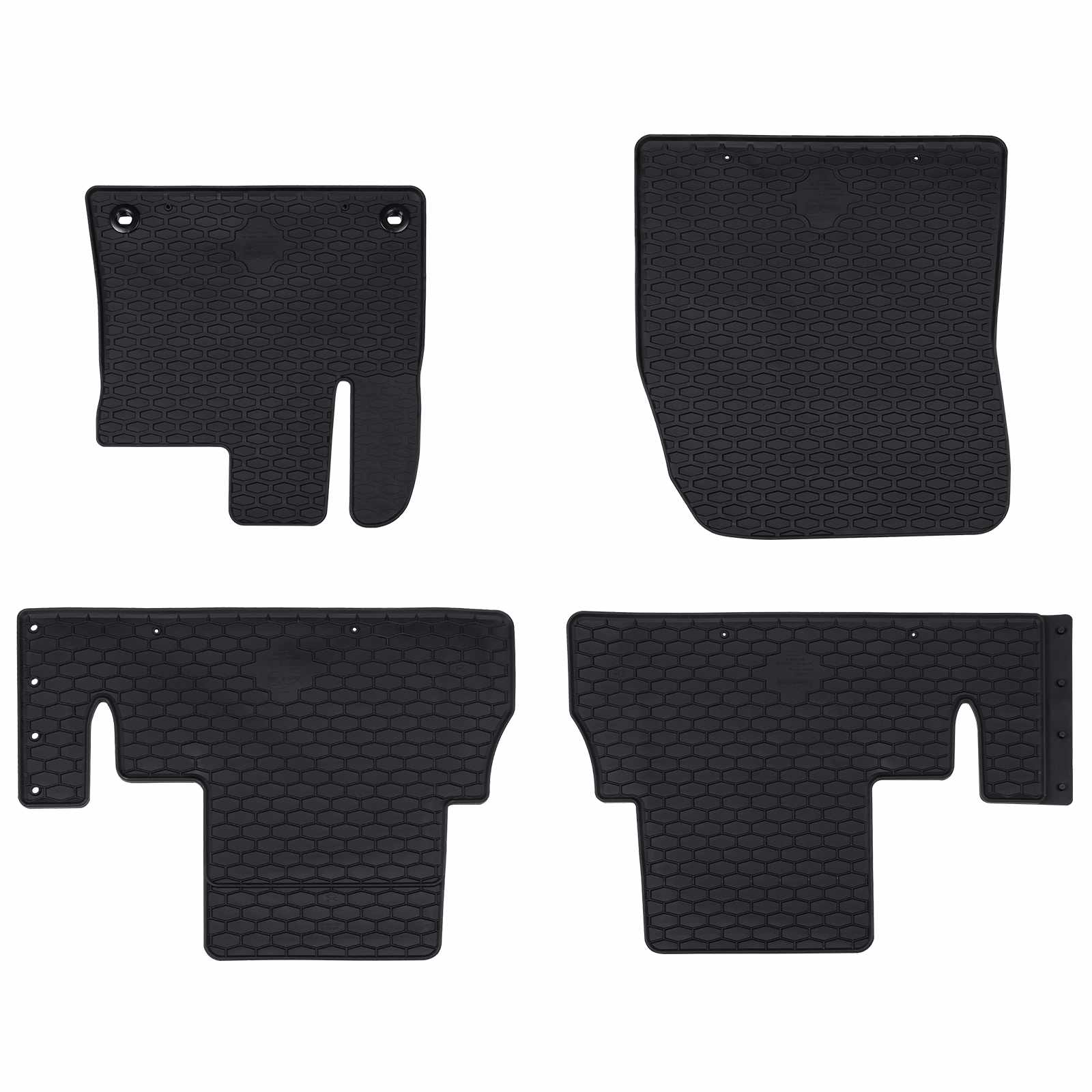 Auton Matto 4 Pcs Musta Kumi
