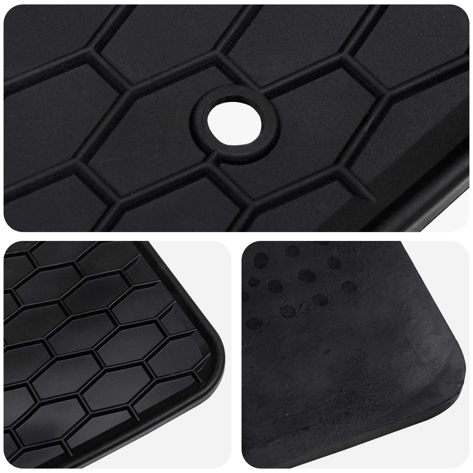 Auton Matto 3 Pcs Musta Kumi