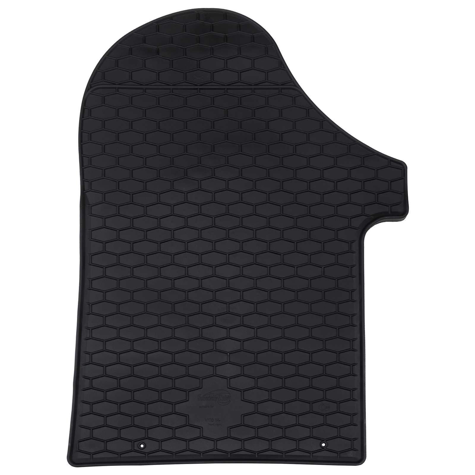 Auton Matto 2 Pcs Musta Kumi