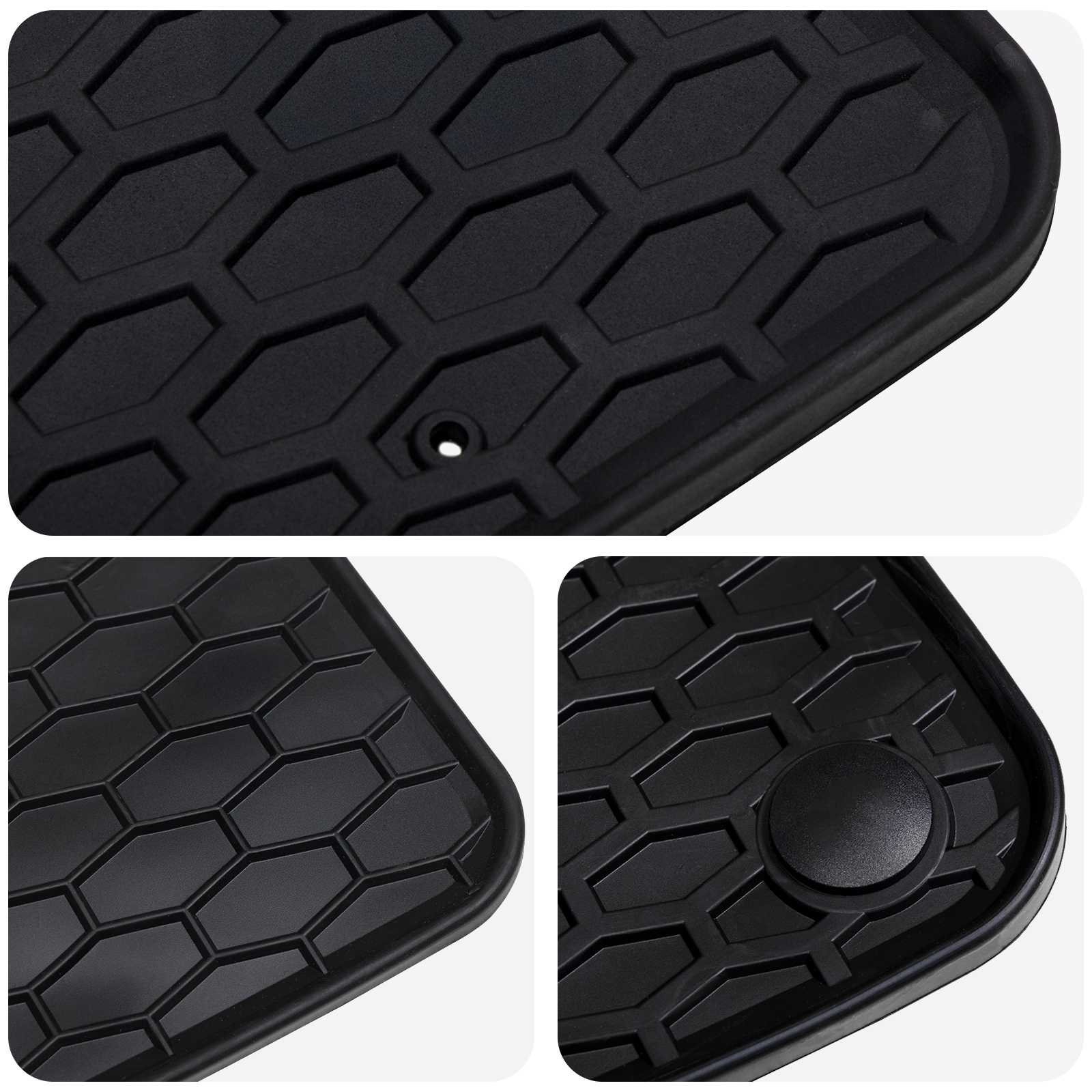 Auton Matto 4 Pcs Musta Kumi