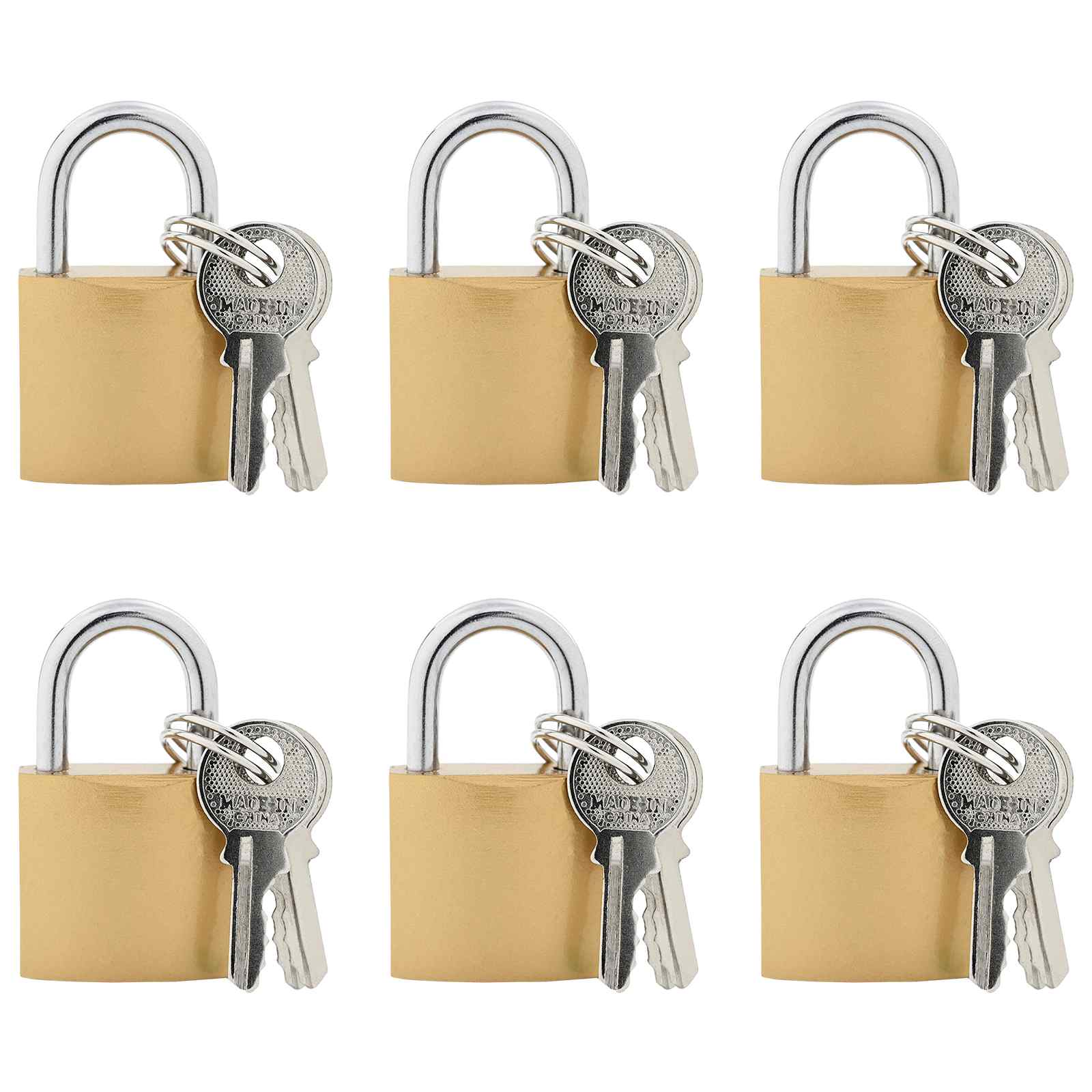 U-Lukko Avaimilla 6 Pcs Messinki Rauta