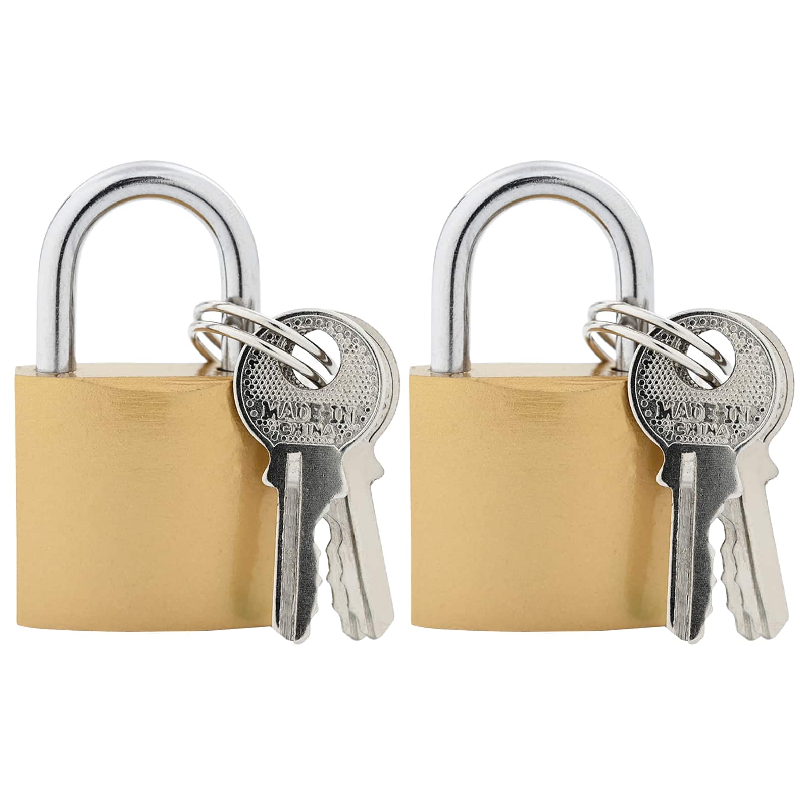 U-Lukko Avaimilla 2 Pcs Messinki Rauta
