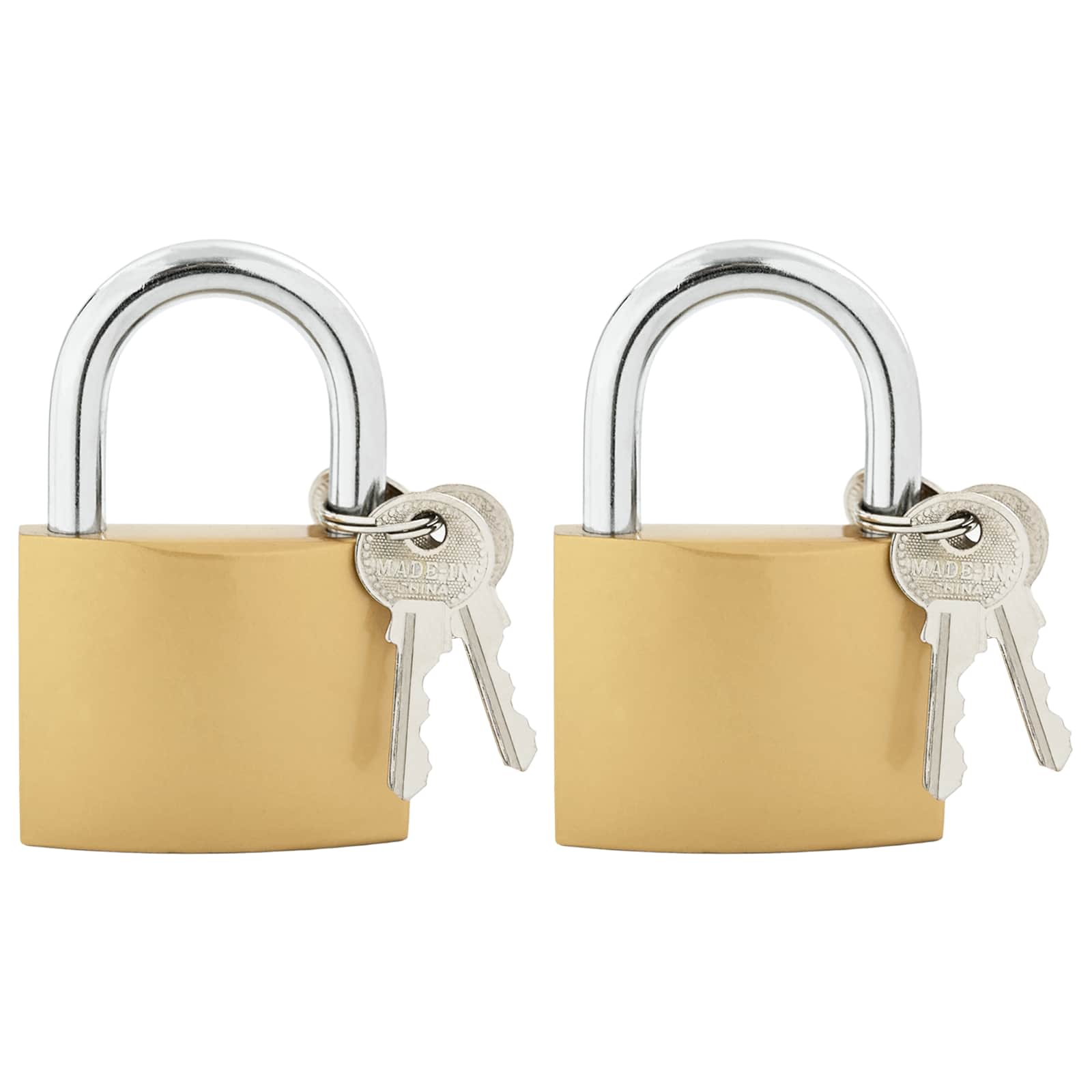 U-Lukko Avaimilla 2 Pcs Messinki Rauta