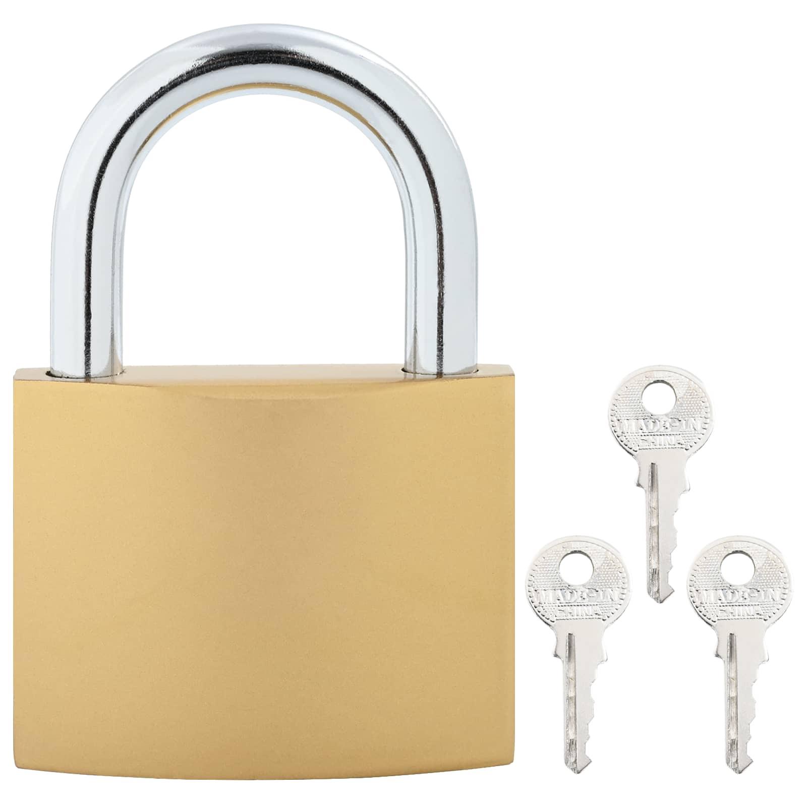U-Lukko Avaimilla 2 Pcs Messinki Rauta