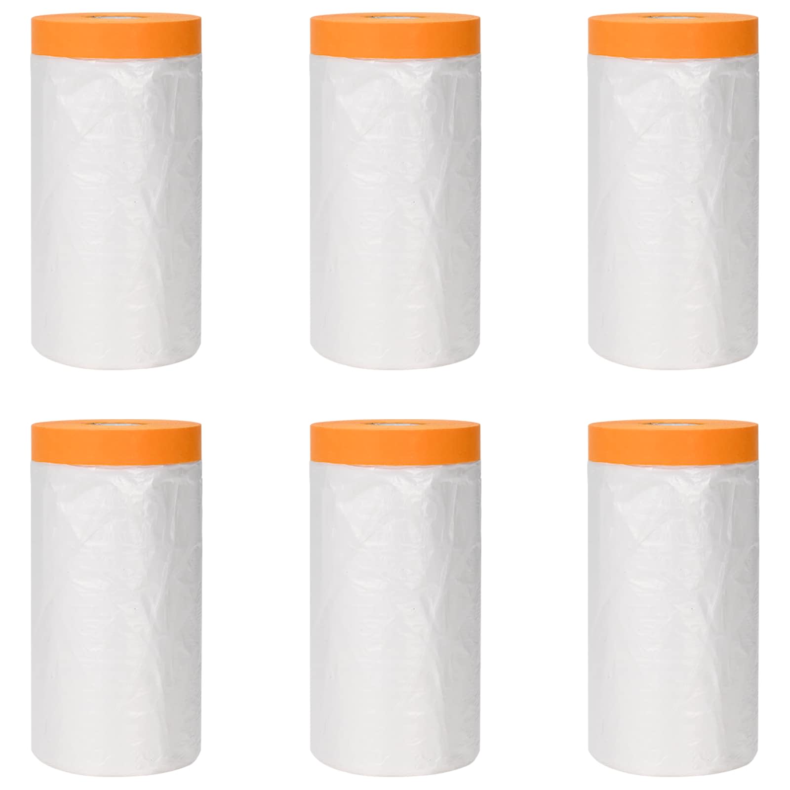Pölysuojus Liimateipillä 6 Pcs Läpinäkyvä 110 X 3300 Cm Hdpe