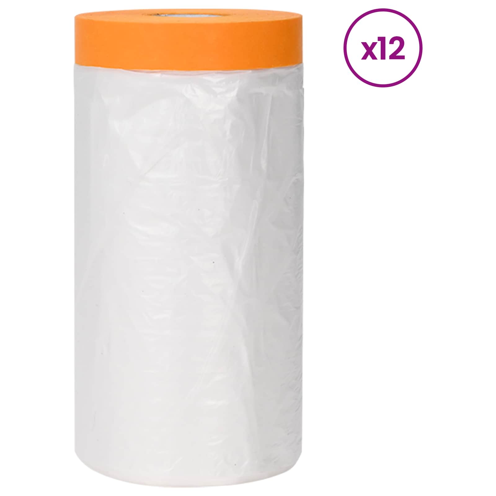 Pölysuojus Liimateipillä 12 Pcs Läpinäkyvä 110 X 3300 Cm Hdpe