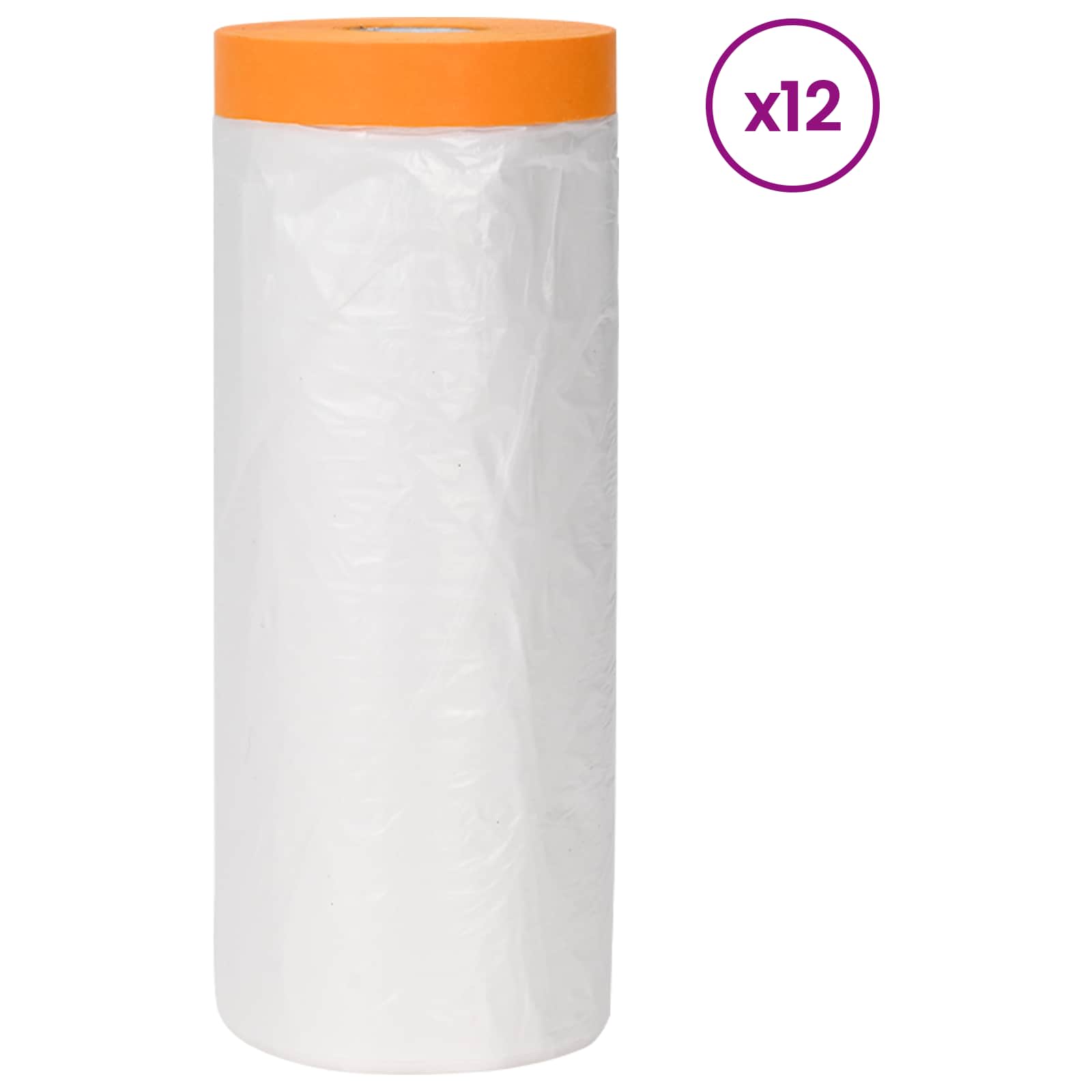 Pölysuojus Liimateipillä 12 Pcs Läpinäkyvä 240 X 2000 Cm Hdpe